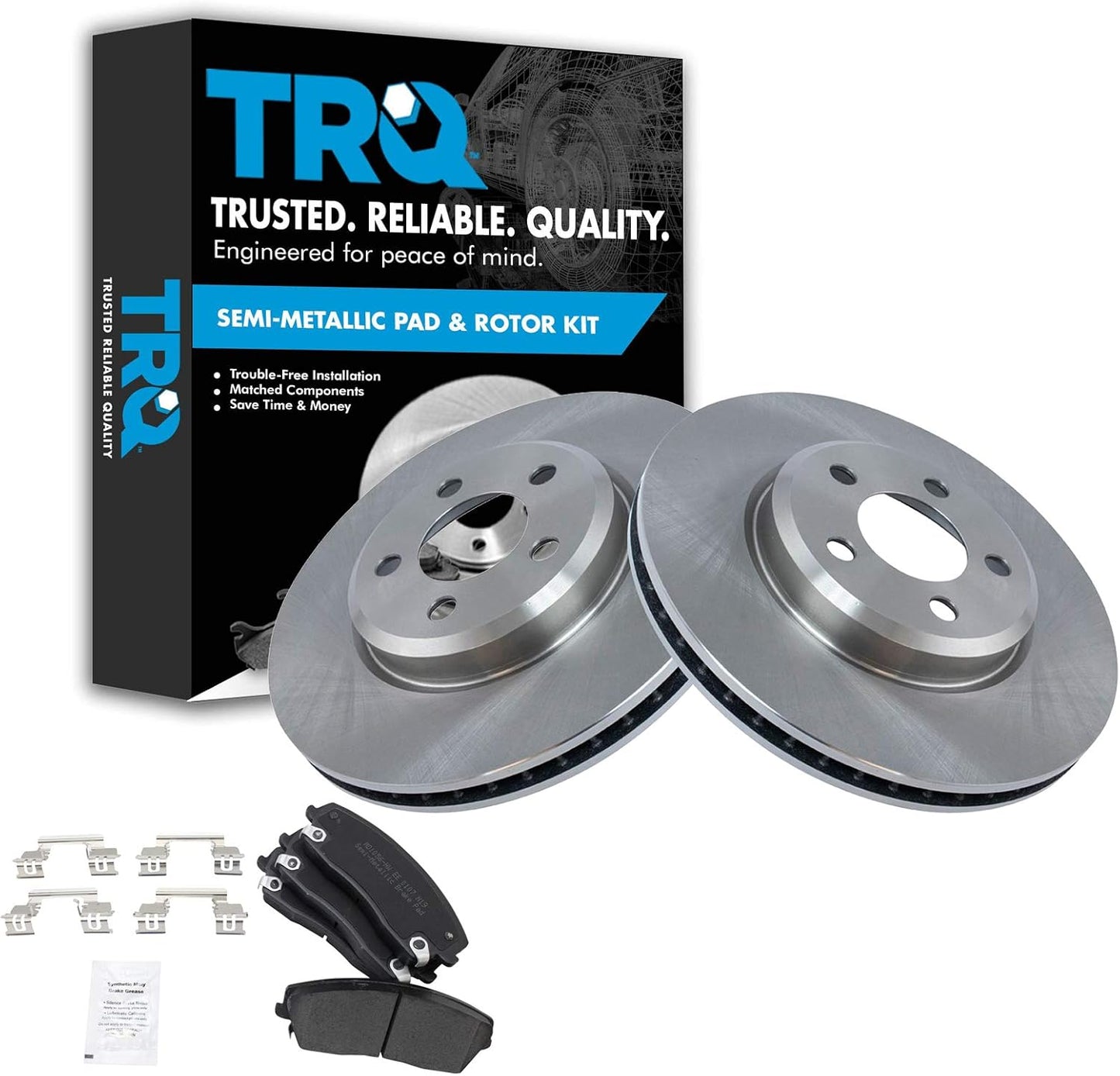 TRQ Front Brake Pad & Rotor Kit for Chrysler 300 & Dodge
