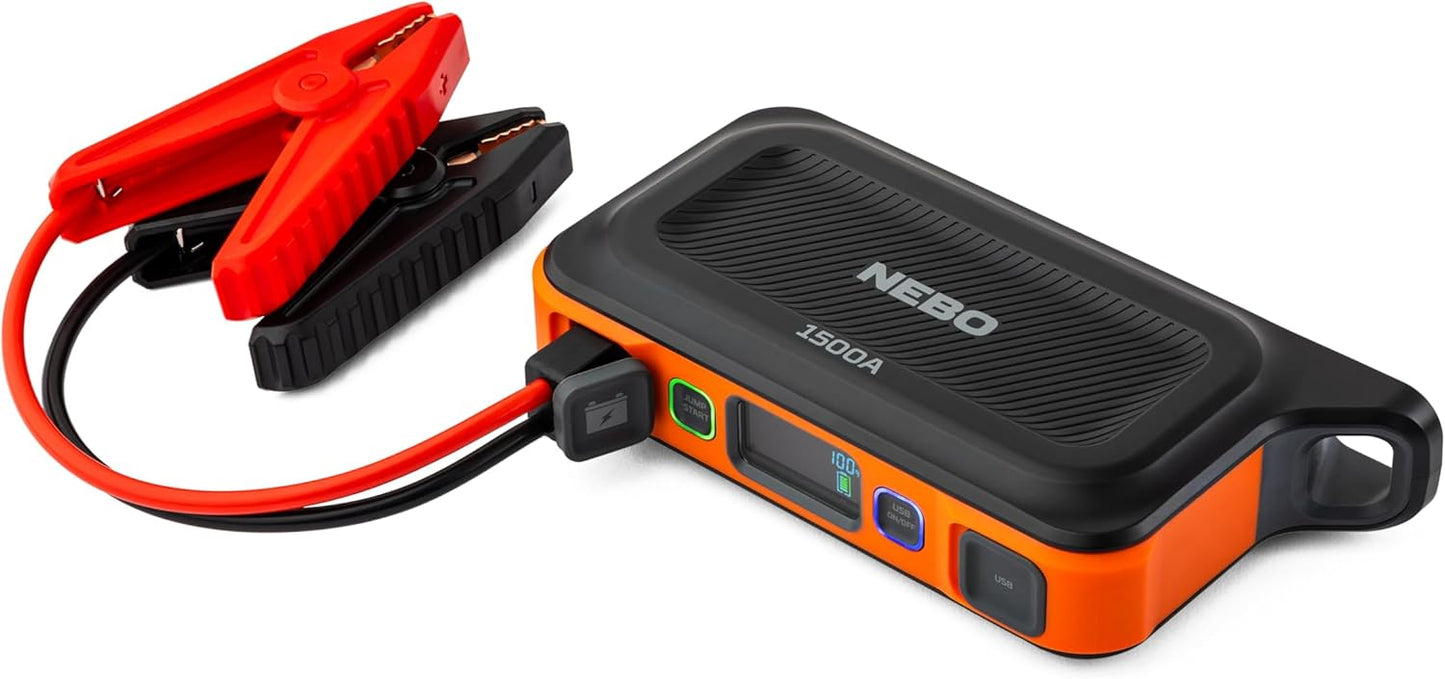 NEBO 1500A Jump Starter | 30 Boosts in 1 Charge