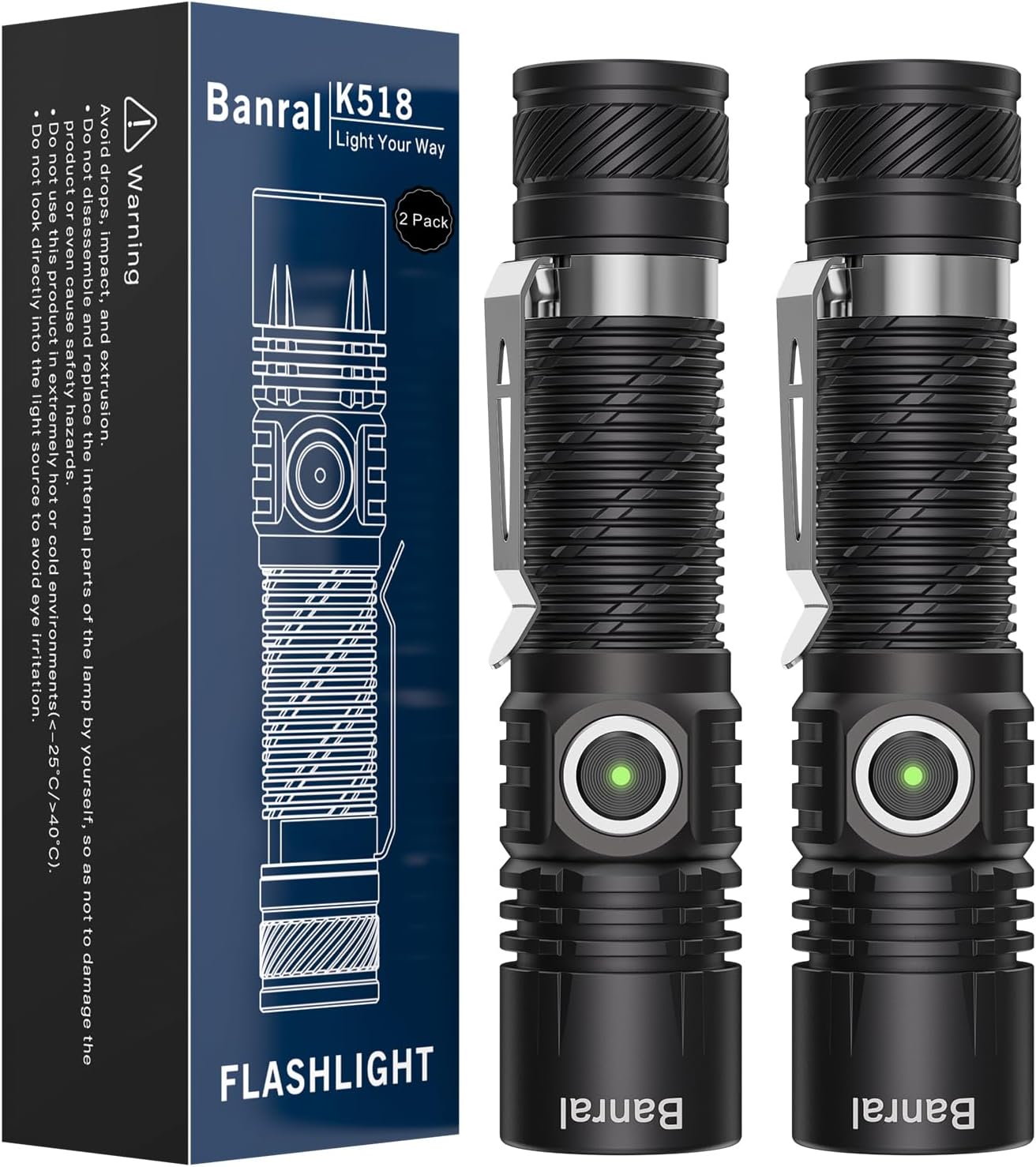 Rechargeable Tactical Flashlights with High Lumens for EDC Use