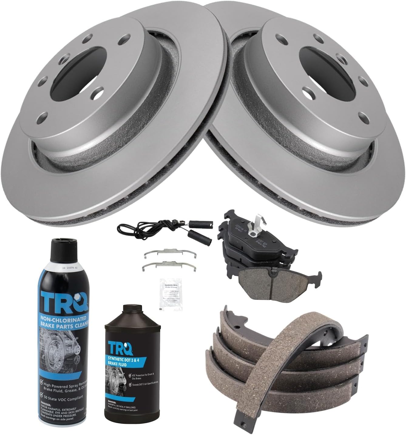 TRQ Rear Brake Pad & Rotor Kit for BMW 323Ci 325i 328Ci Models