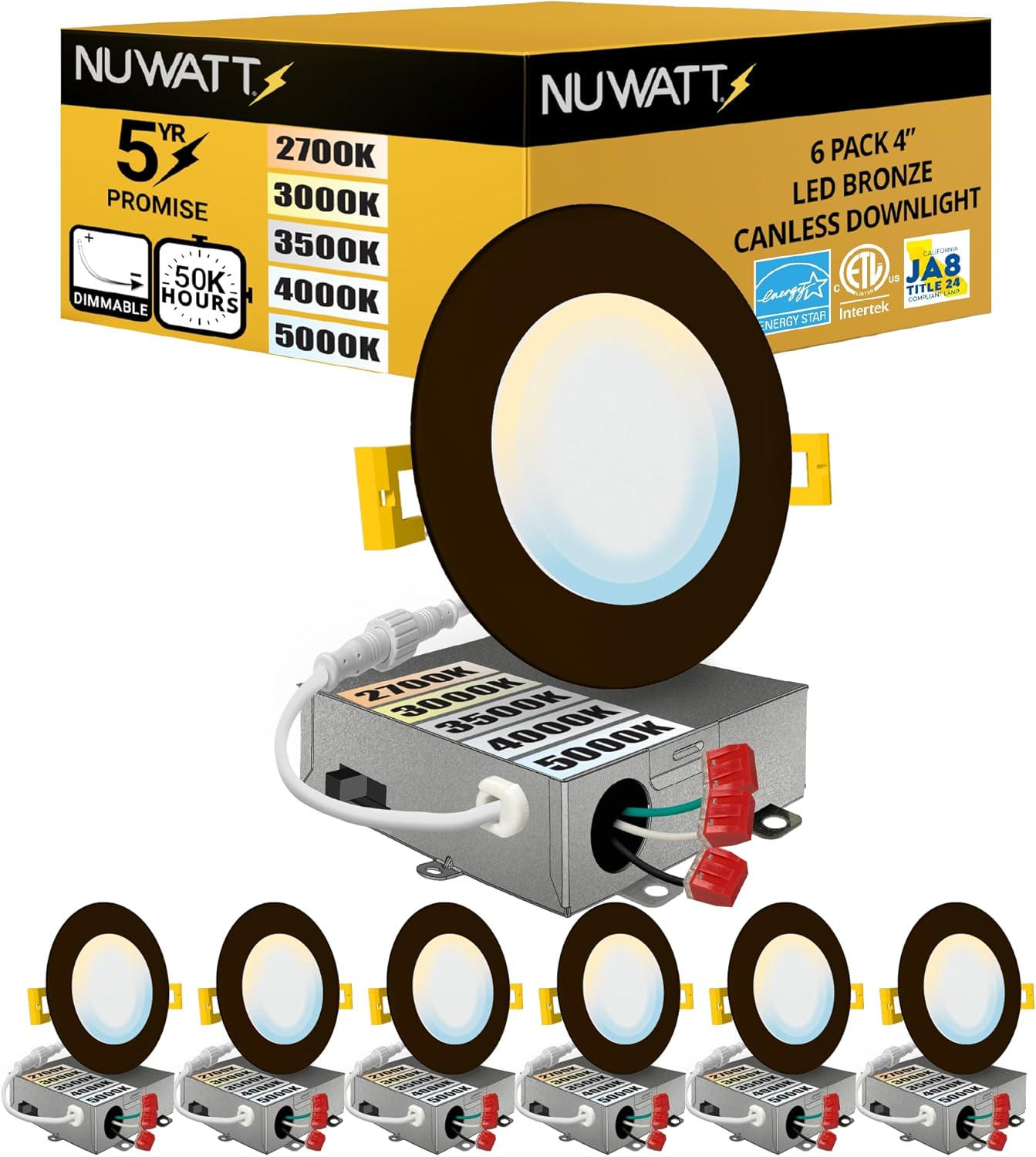 NUWATT 4 Inch Ultra-Thin LED Recessed Lighting for Any Space