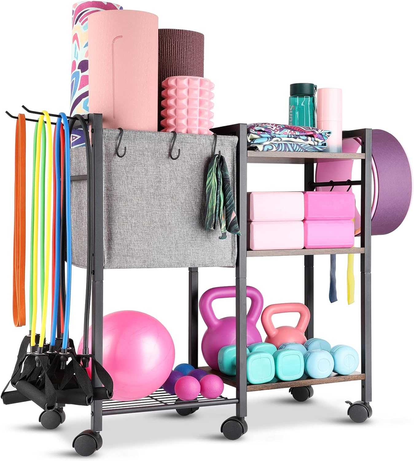 Yoga Mat Storage Rack for Home Gym Equipment Organizer Holder