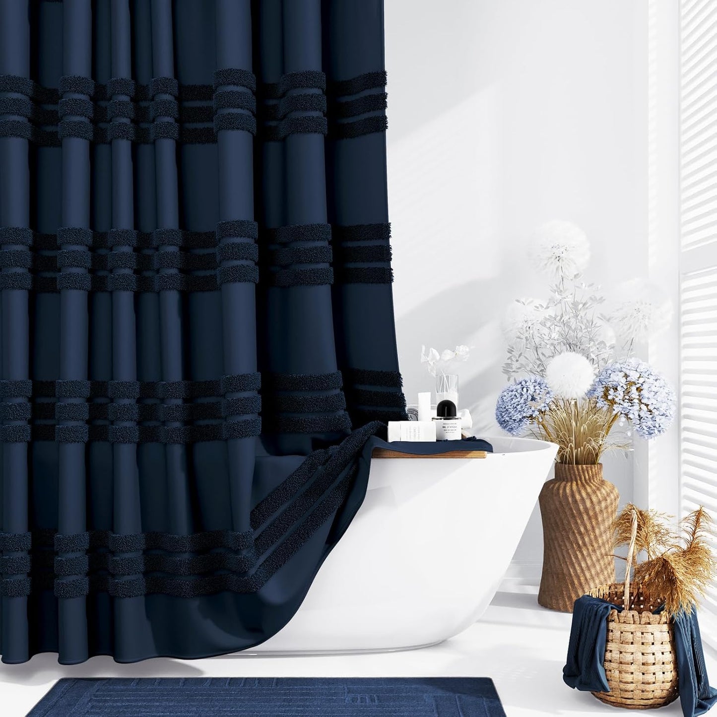 Dynamene Extra Long Shower Curtains for Elegant Bathroom Decor