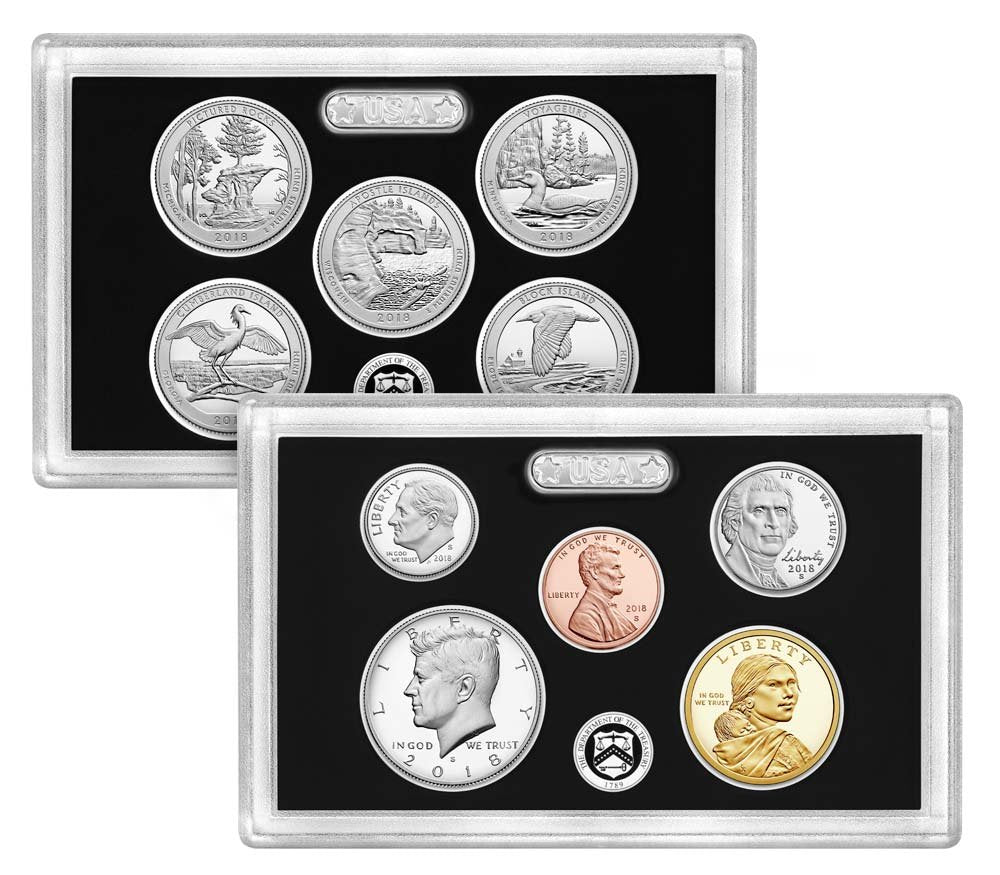 2018 S US Silver Proof Set with Beautiful Cameo Finish Design