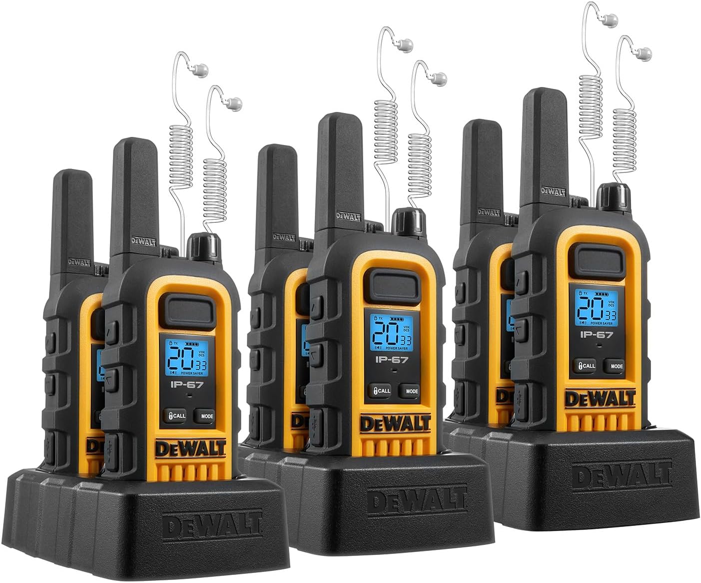 DEWALT FRS Walkie Talkies Long Range 2 Way Radio for Jobsites