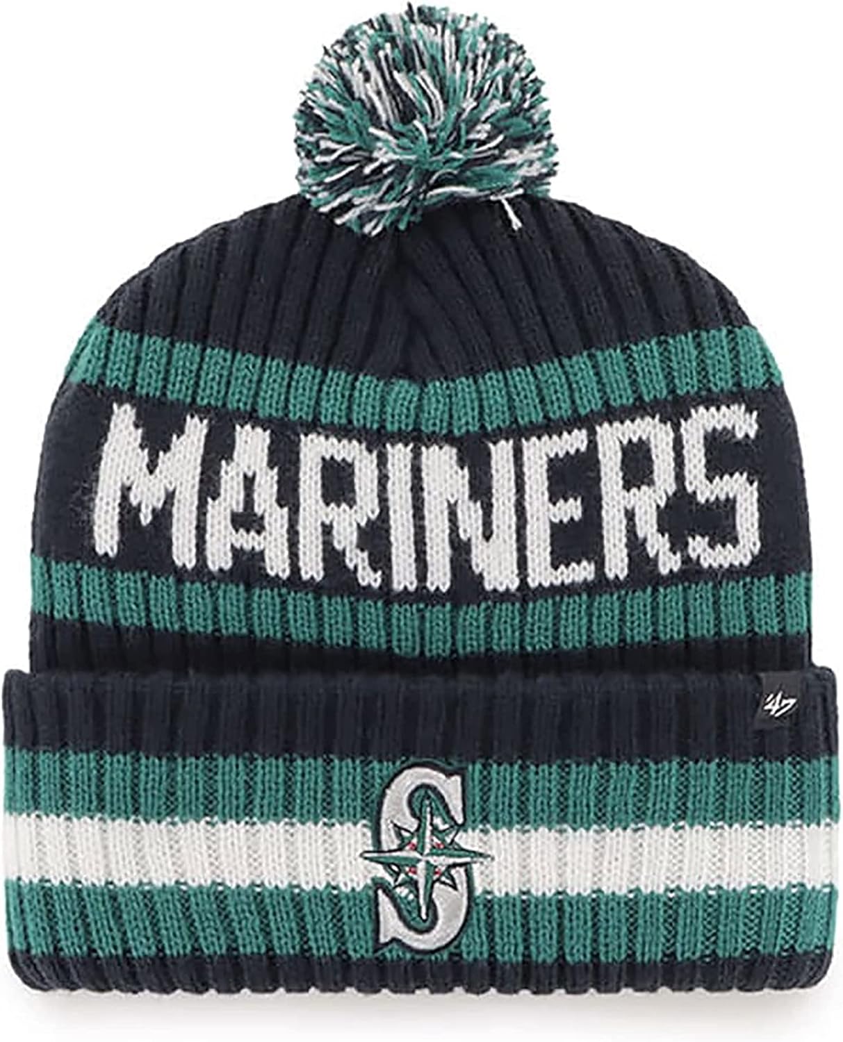 MLB Seattle Mariners Bering Cuffed Knit Pom Beanie Hat Review