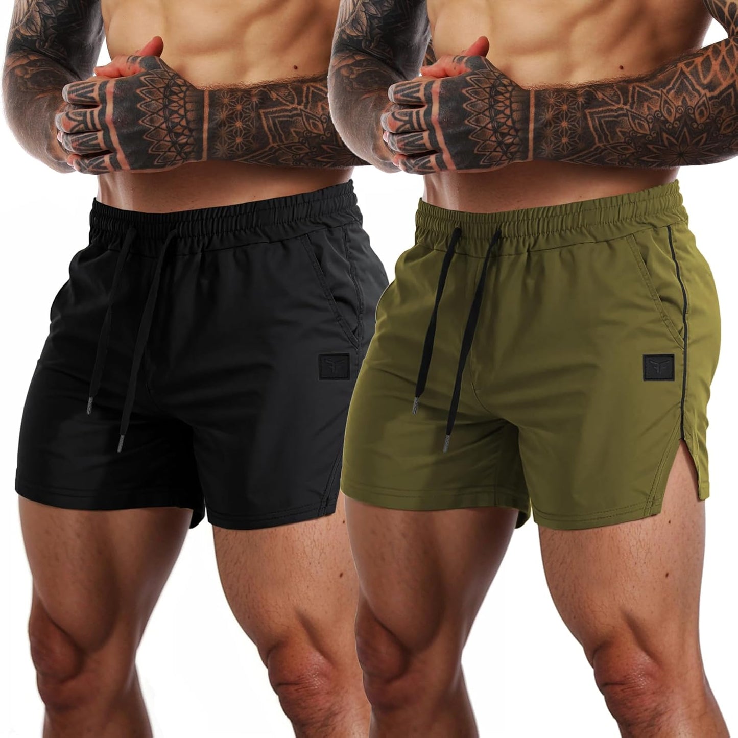 FLYFIREFLY Men's Gym Workout Shorts Quick Dry Lightweight Athletic