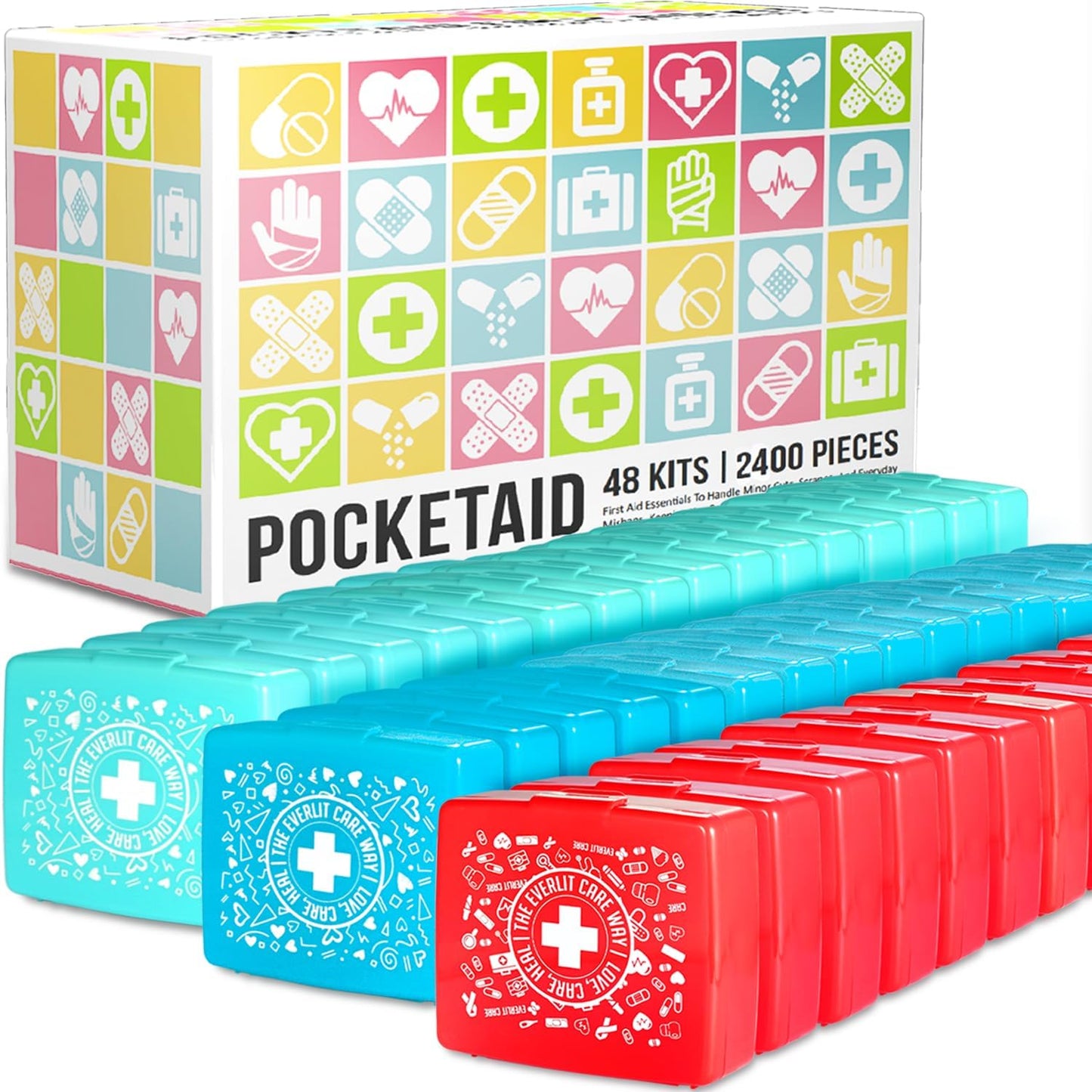 EVERLIT Pocket-Aid Mini First Aid Kit for Travel and Outdoor