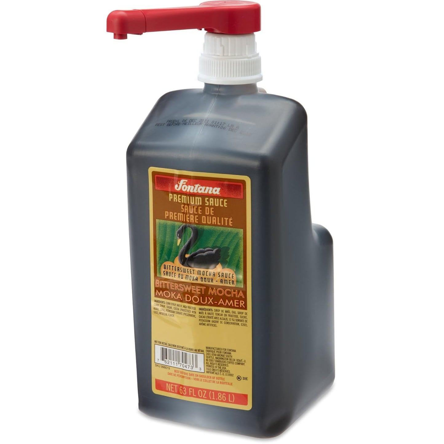 Fontana Bittersweet Chocolate Sauce for Coffee Lovers Delight