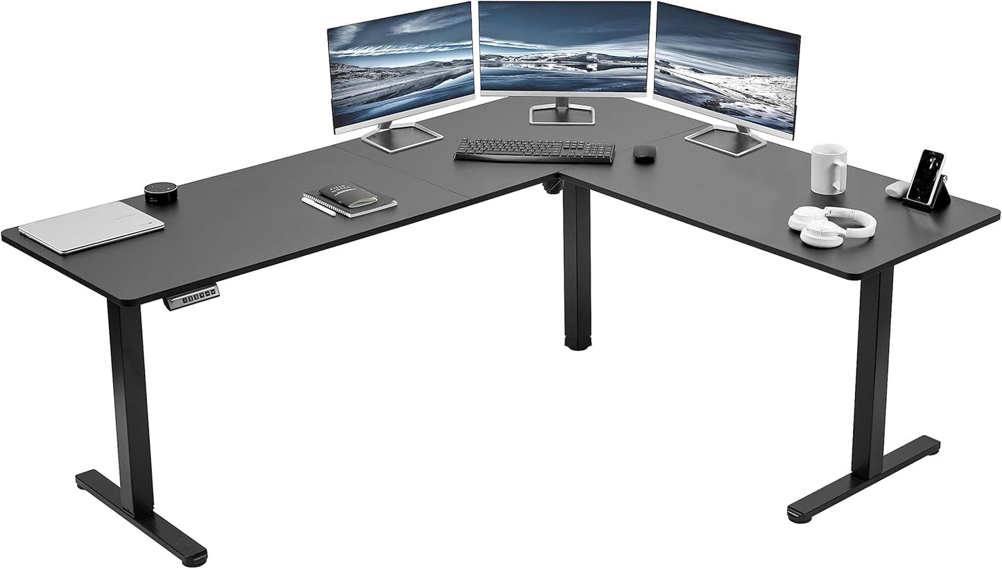 L-Shaped Electric Standing Desk with Memory Height Control 75ft x 63ft