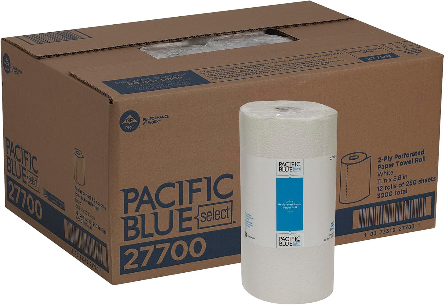 Pacific Blue Select 2-Ply Perforated Roll Paper Towels for Cleaning