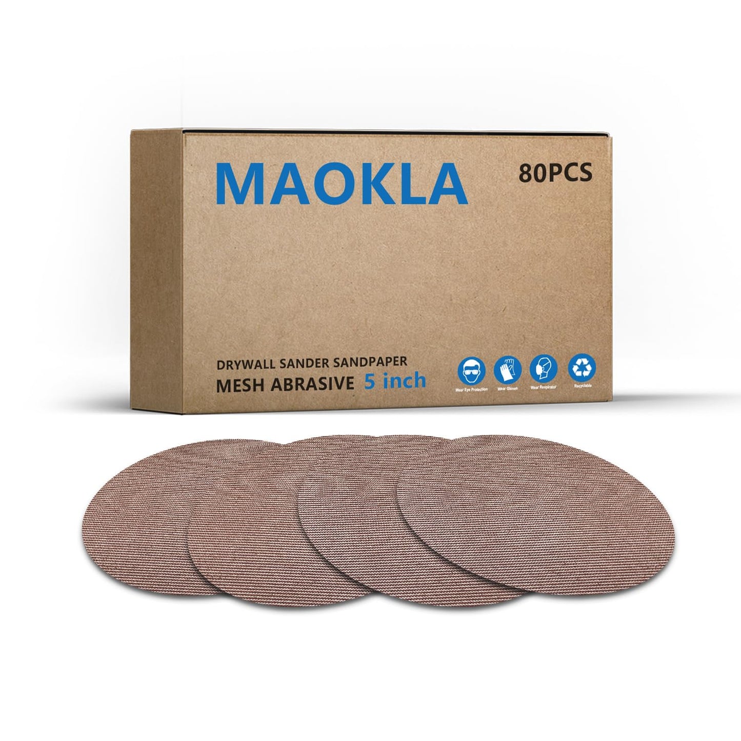 MAOKLA Hook & Loop Mesh Sanding Discs - Durable Grit Pads