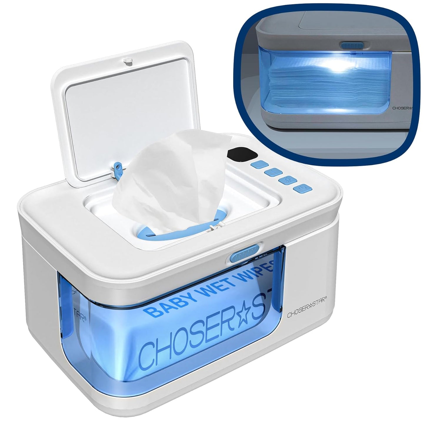 Heated Diaper Wipe Warmer - Fast Heating, Portable, No Dry Out