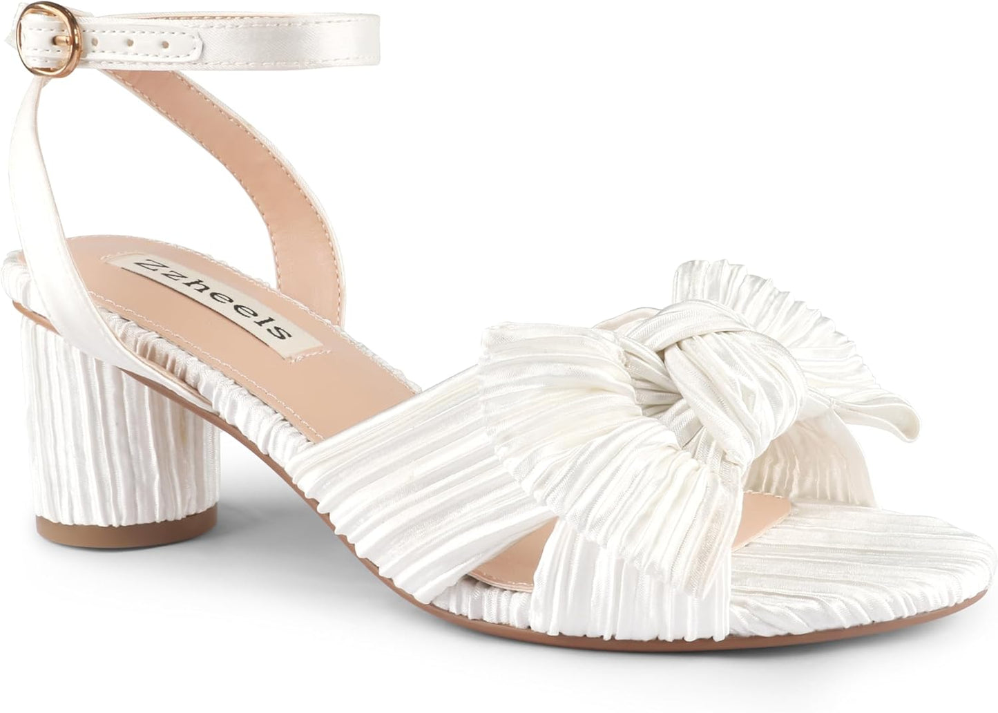Zzheels Women's Bow Knot Heeled Sandals for Elegant Occasions
