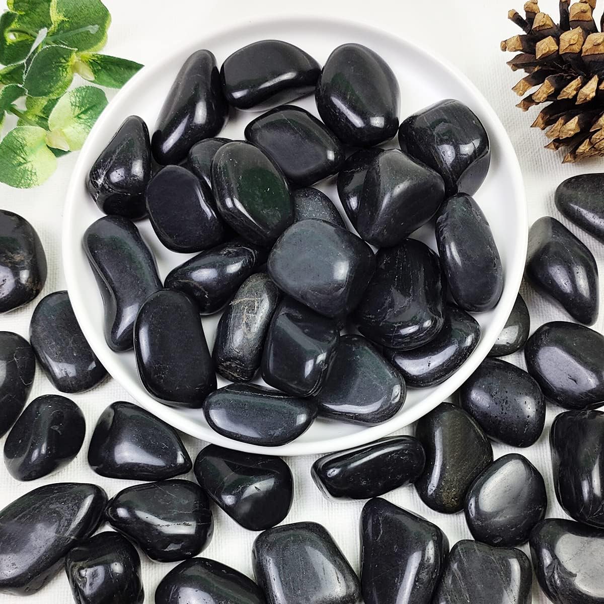 40lbs Black Pebbles for Landscaping and Decorative Uses