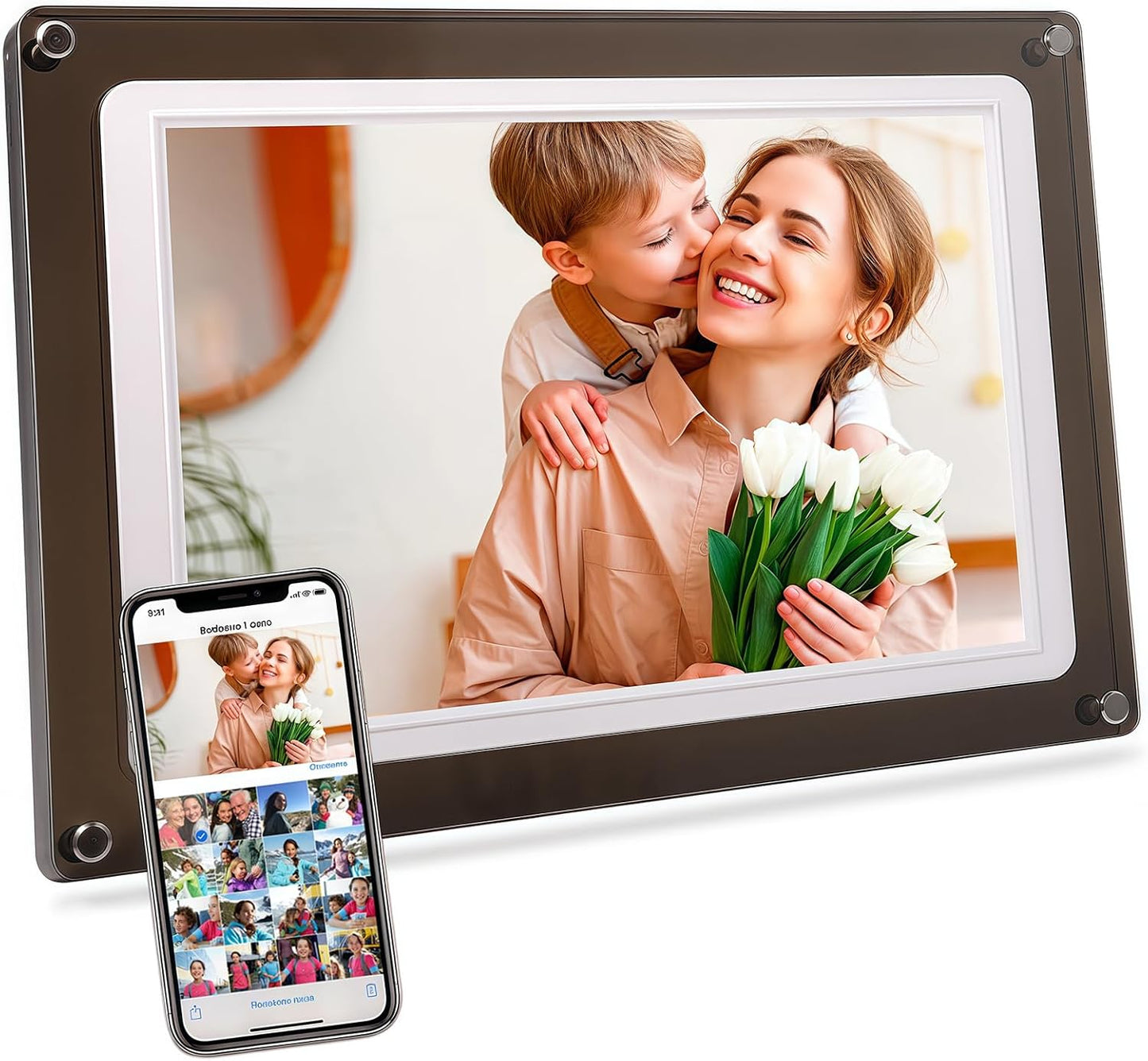 Frameo 10.1 Inch WiFi Digital Picture Frame for Stunning Memories