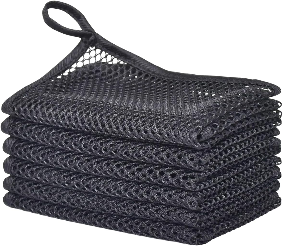 VIcolour Premium Mesh Dish Cloths - Quick Dry & Odor-Free 6 Pack