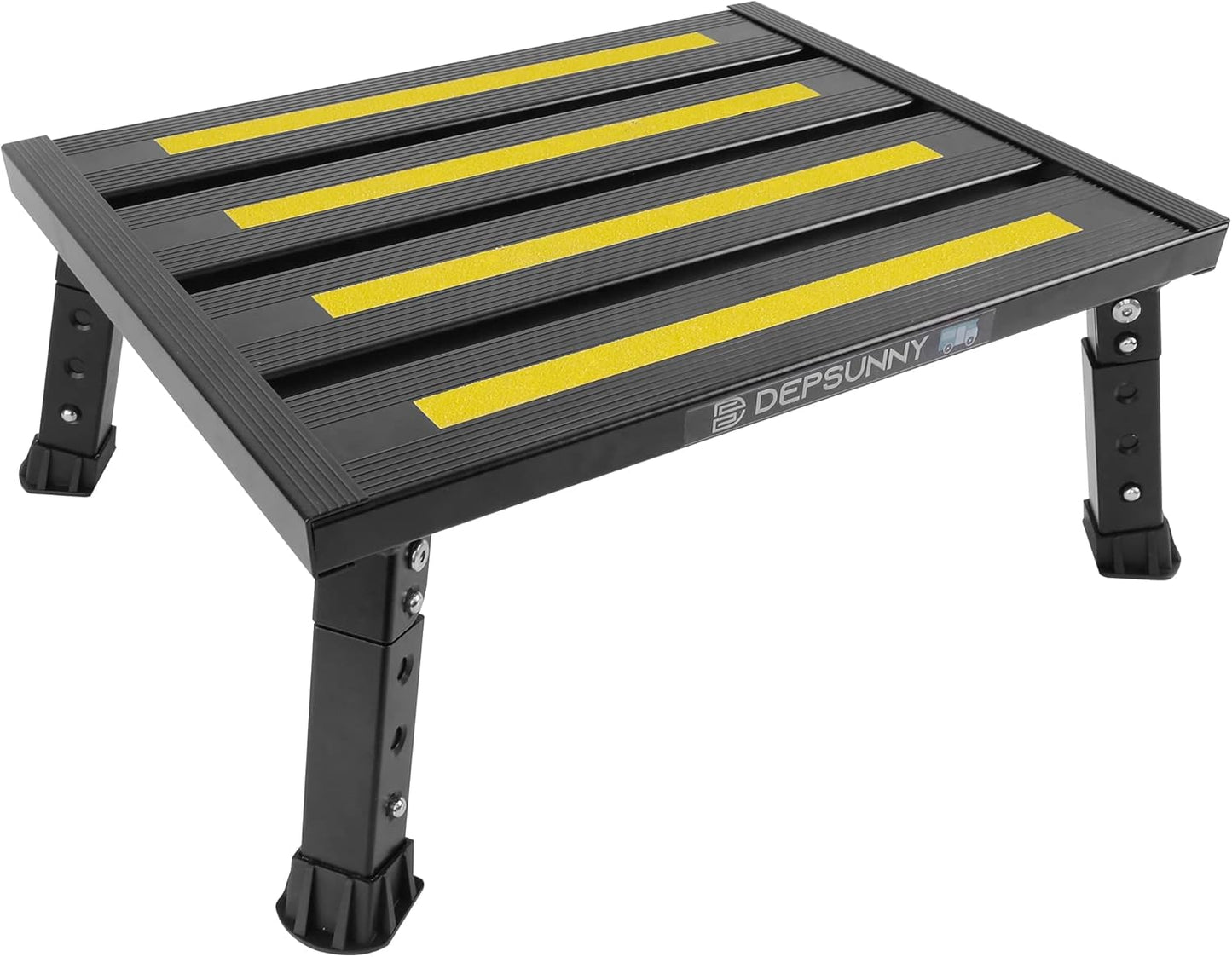 Adjustable Height Aluminum RV Step Stool for Easy Access