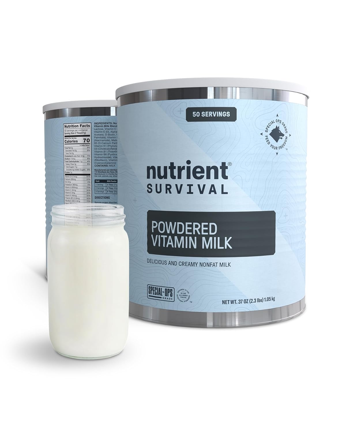 Nutrient Survival Vitamin Milk Powder: 21 Nutrients, 25-Year Shelf Life