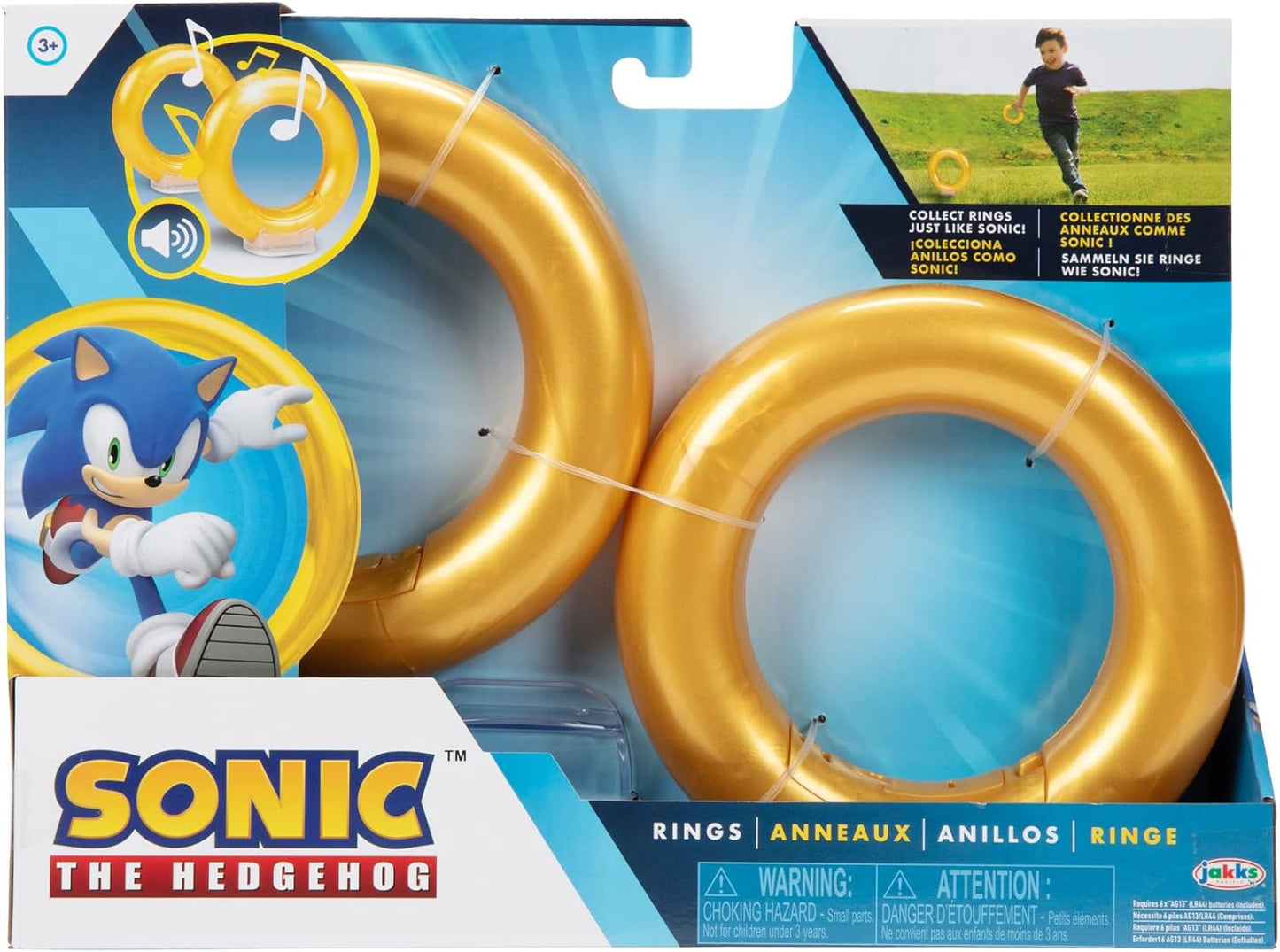 Sonic The Hedgehog Rings 2-Pack with Motion Activated Sounds