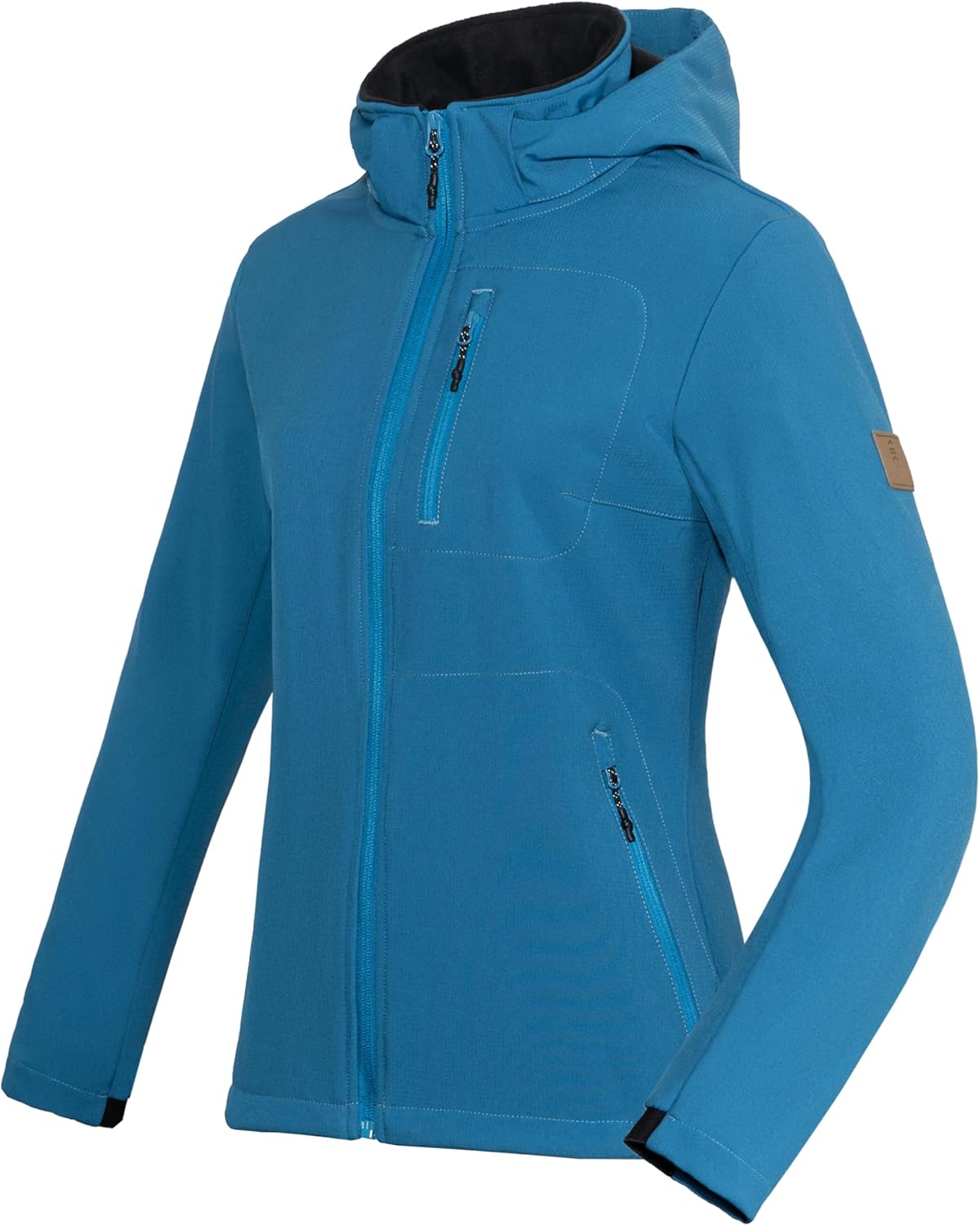 LDA Women's Softshell Ski Jacket, Warm Fleece Lining