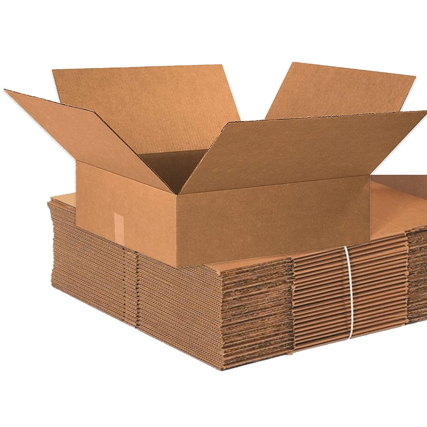 BOX USA 20x20x6 Flat Corrugated Boxes for Shipping and Storage