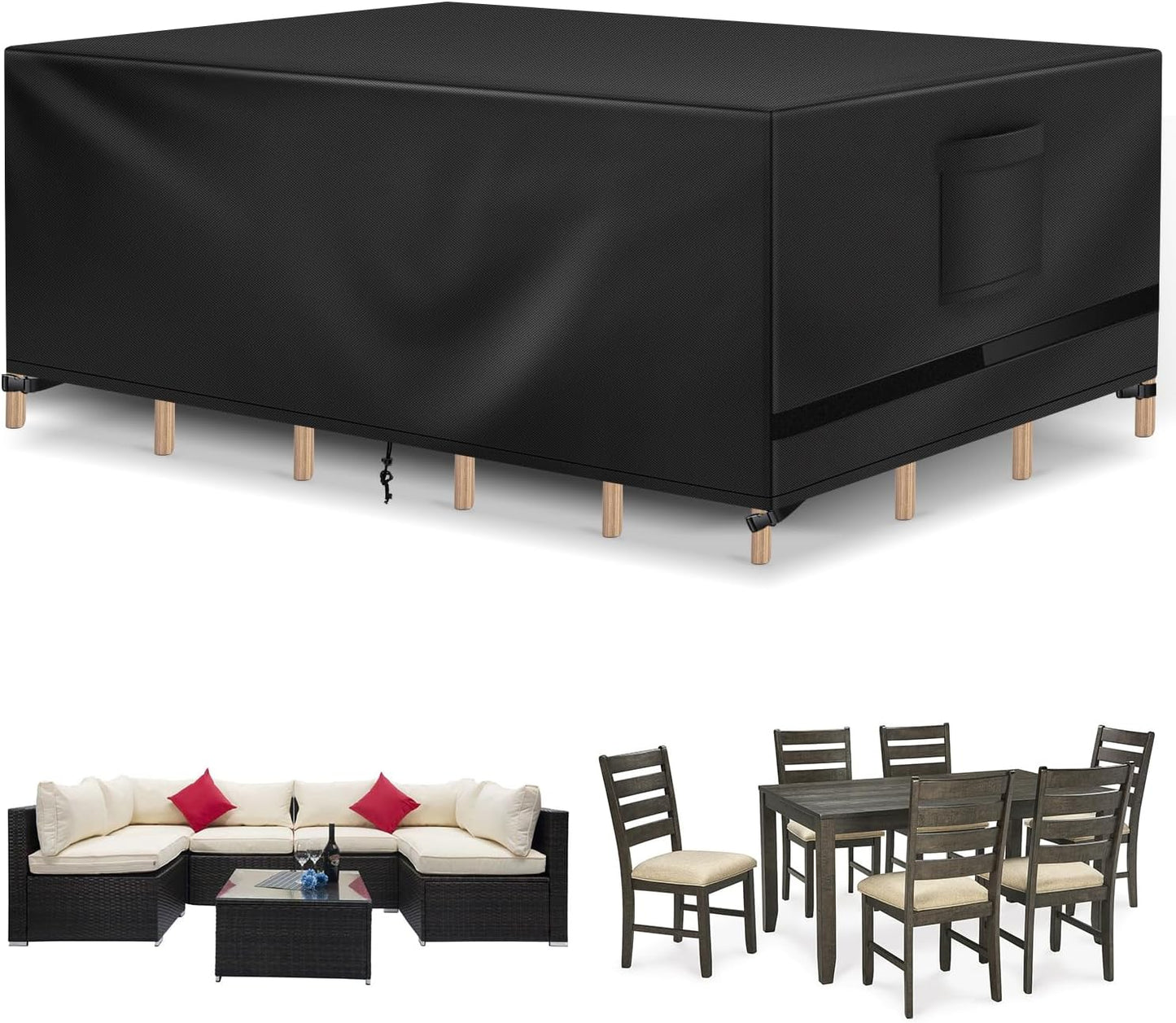 Patio Furniture Covers Waterproof Rectangle Heavy Duty Protection