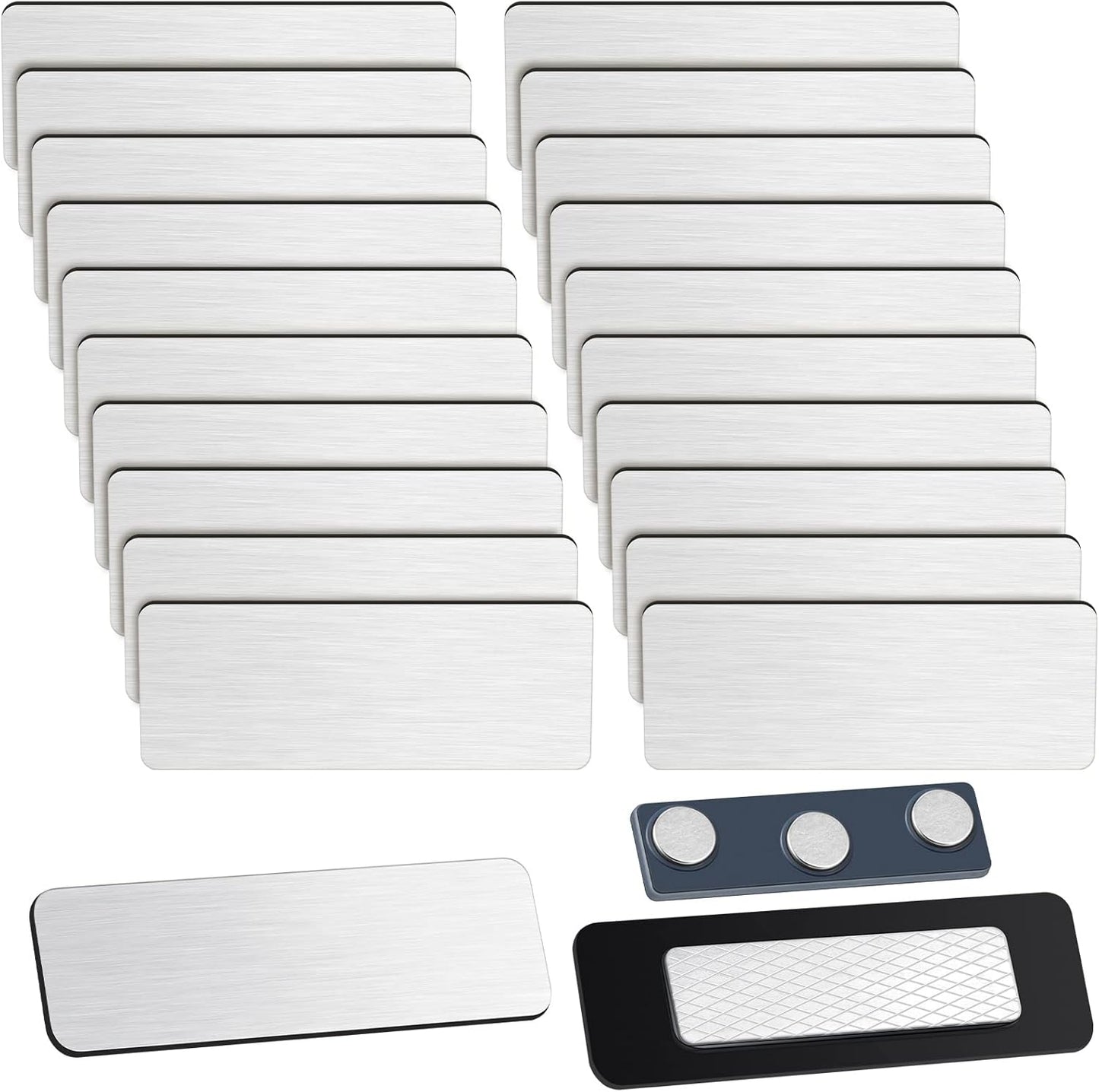 Geelin 50 Pack Magnetic Name Tags for Custom ID Badges
