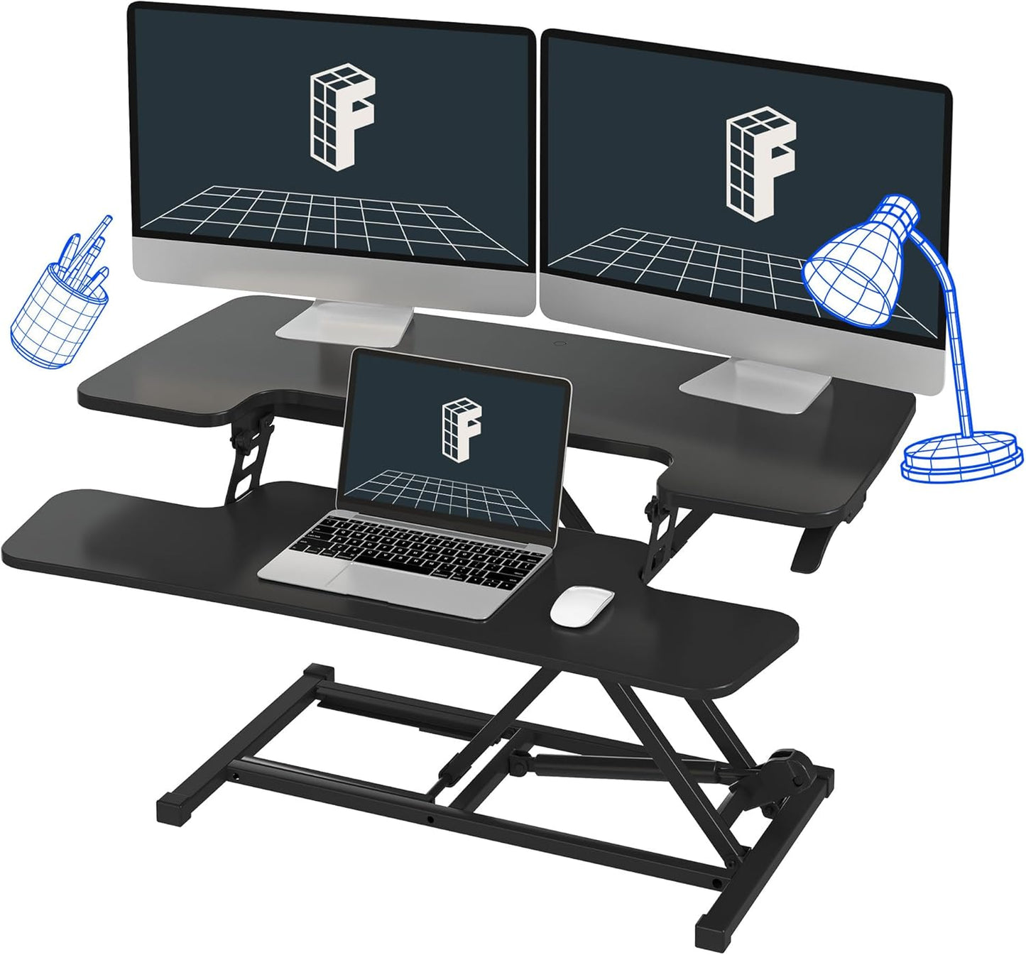 Transform Your Workday with FLEXISPOT 35in Sit to Stand Desk Converter