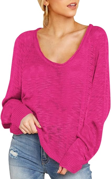 COCOLEGGINGS Women's Scoop Neck Long Sleeve Star Pullover Sweater