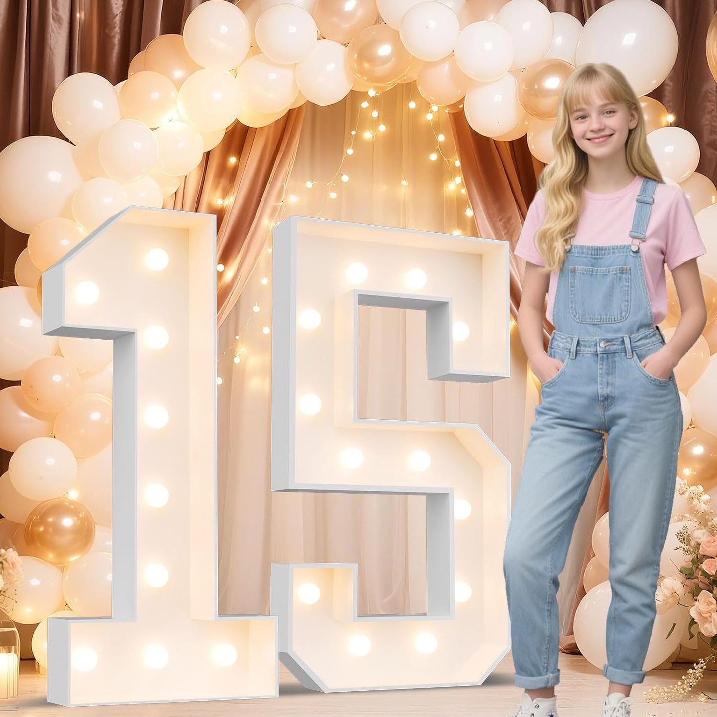 Light Up Your Party with 4FT Marquee Number 15 for Events