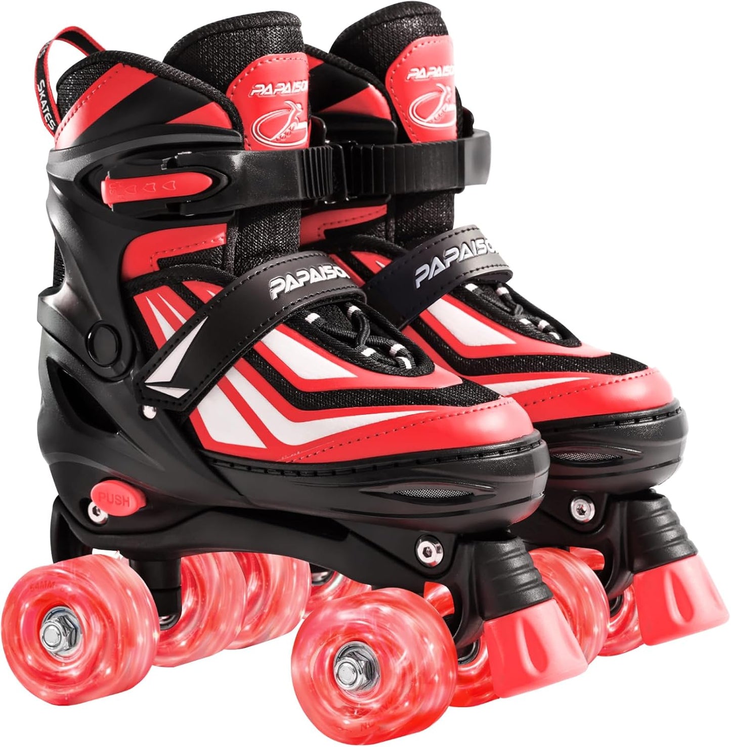 PAPAISON Kids Roller Skates with Adjustable Sizes and Lights