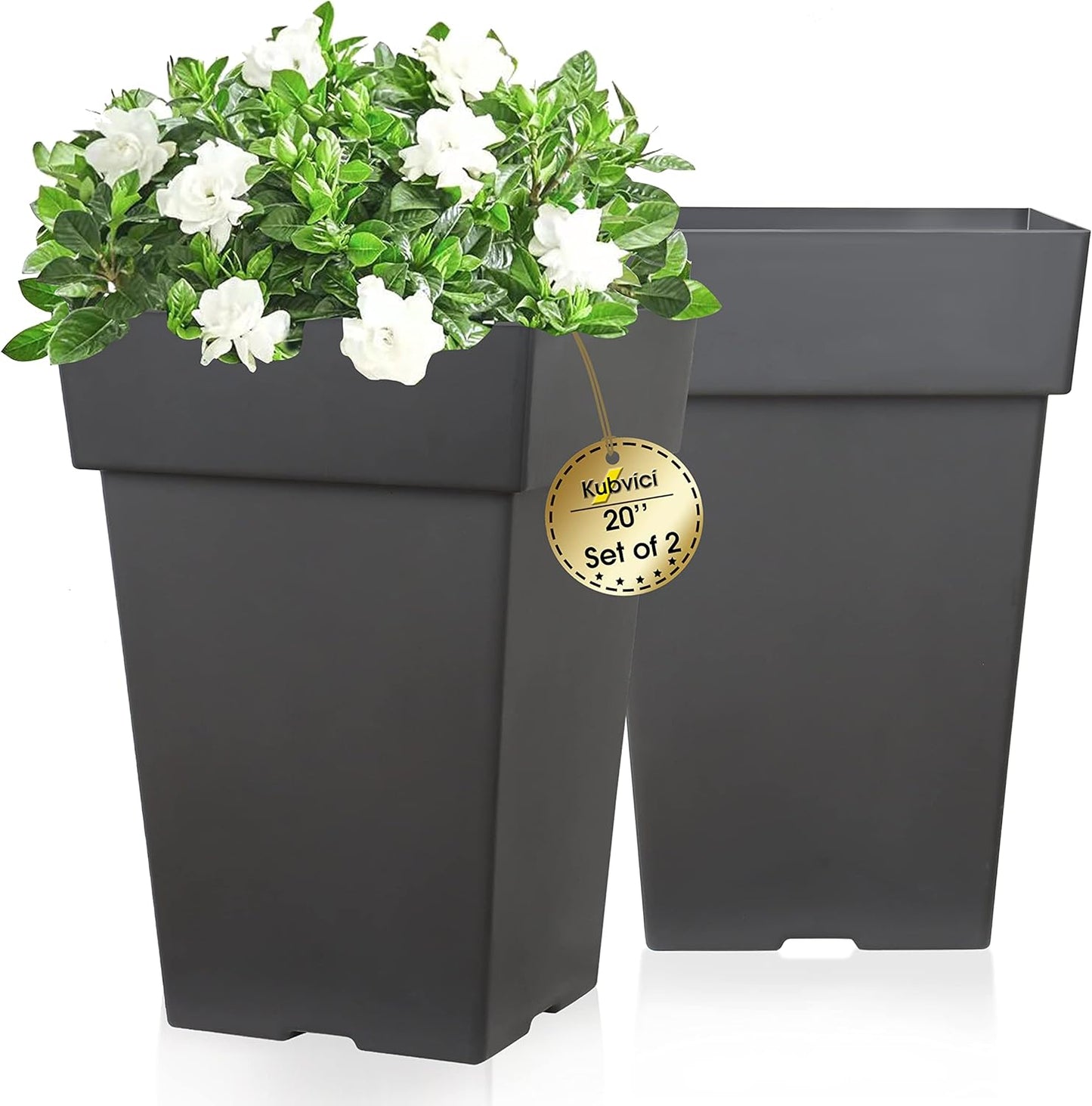 kubvici Tall Planters for Outdoor Plants - Stylish and Durable