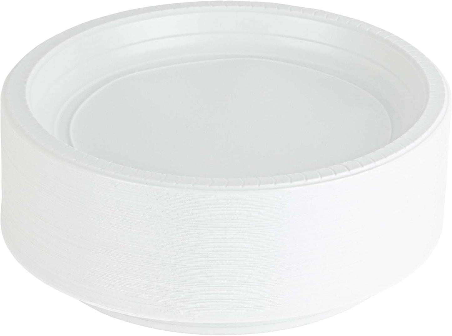 PLASTICPRO Round Plastic Plates for Events and Daily Use