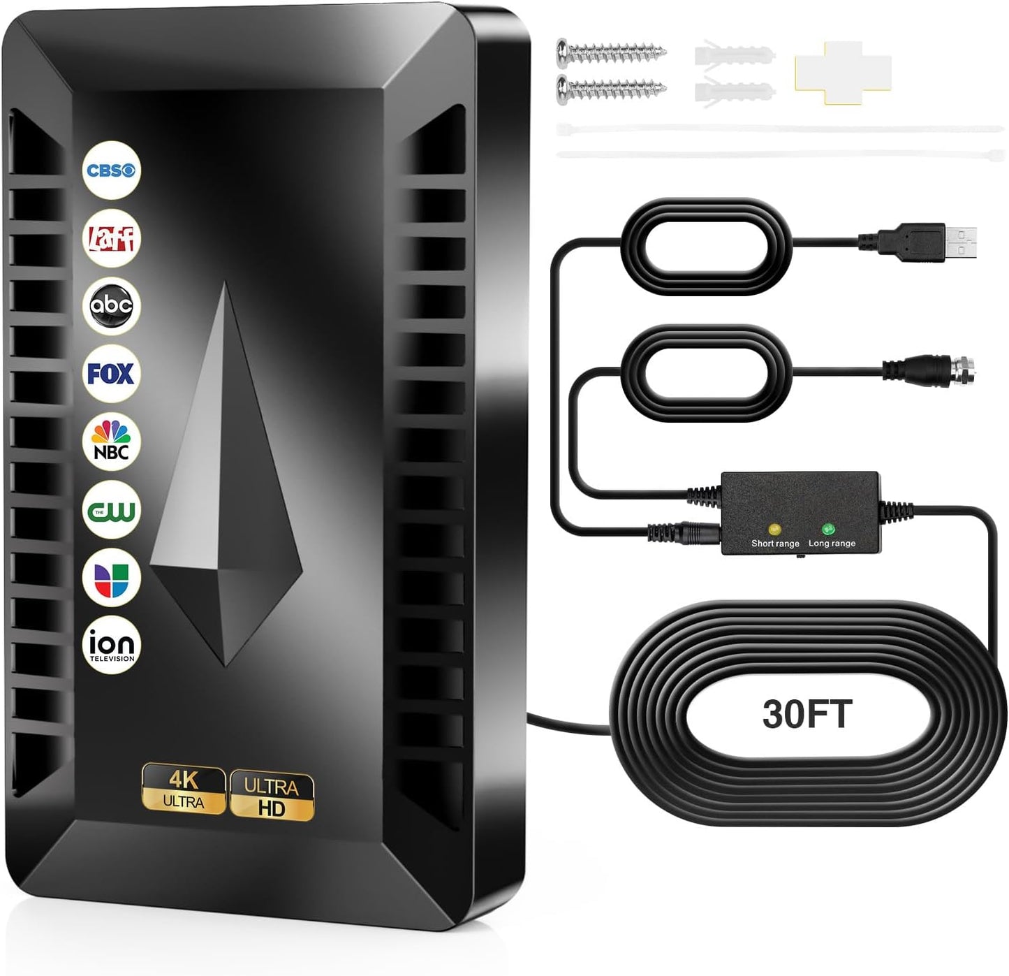 2400+ Miles Range Indoor Digital TV Antenna for Smart TVs