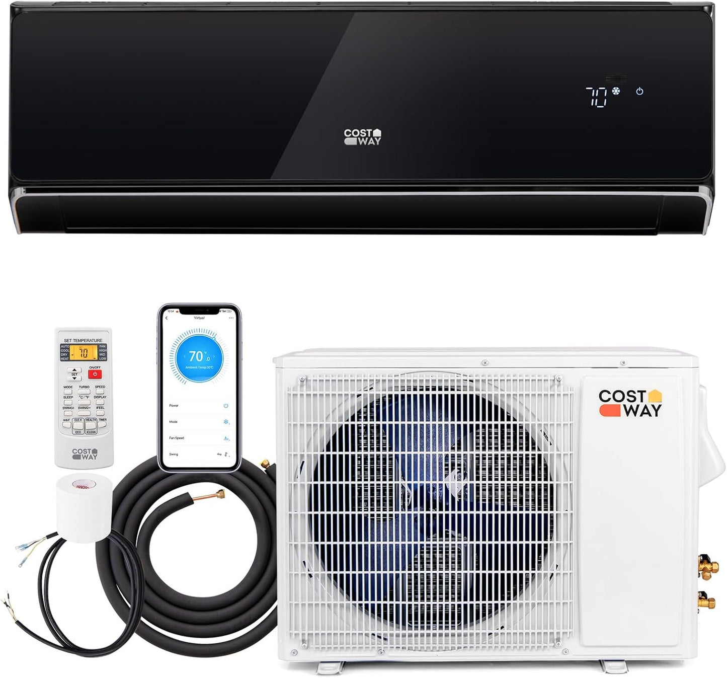 Energy-Efficient 18000BTU Wifi Mini Split AC/Heater