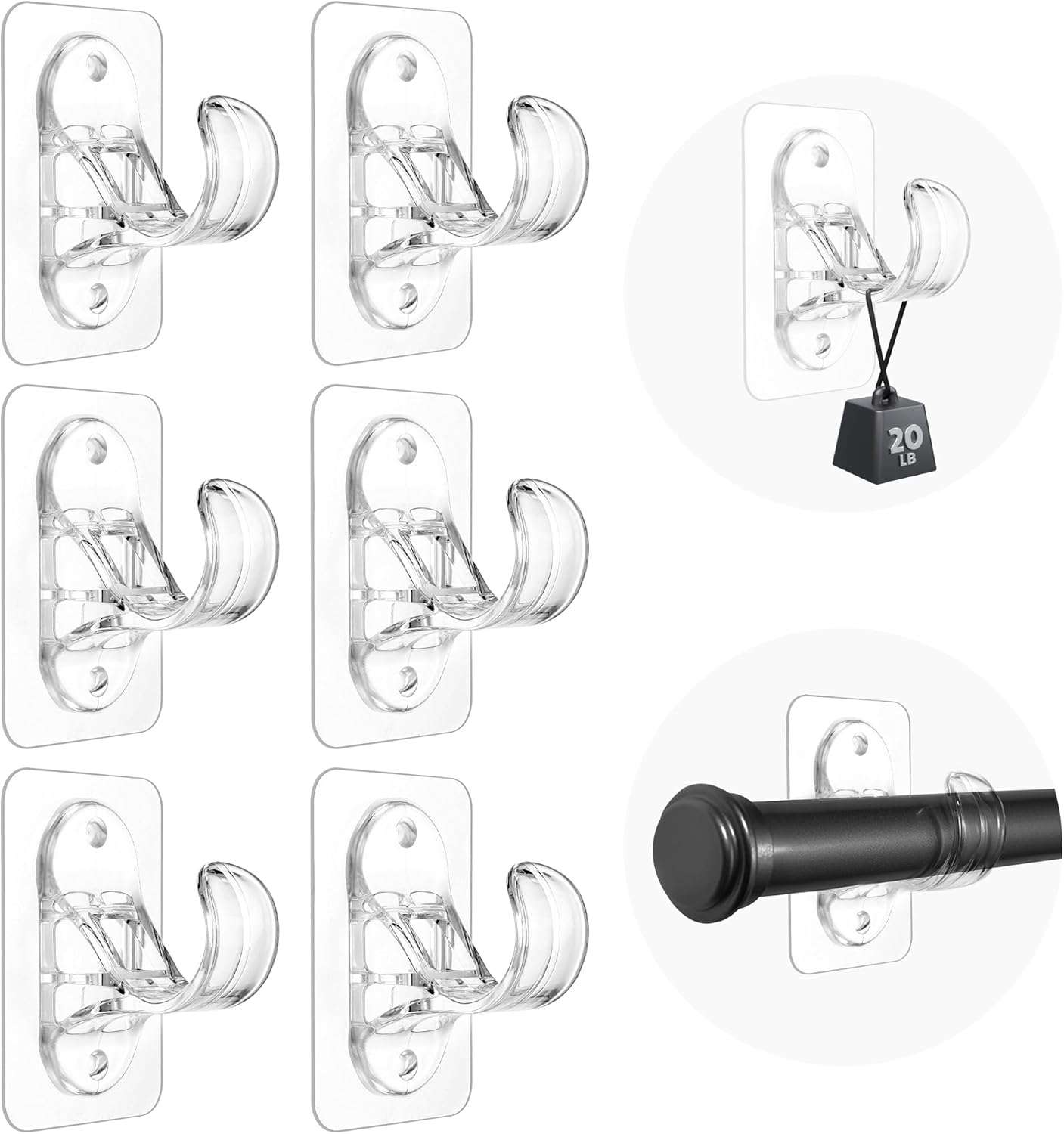 Secure Shower Hooks Adhesive Set