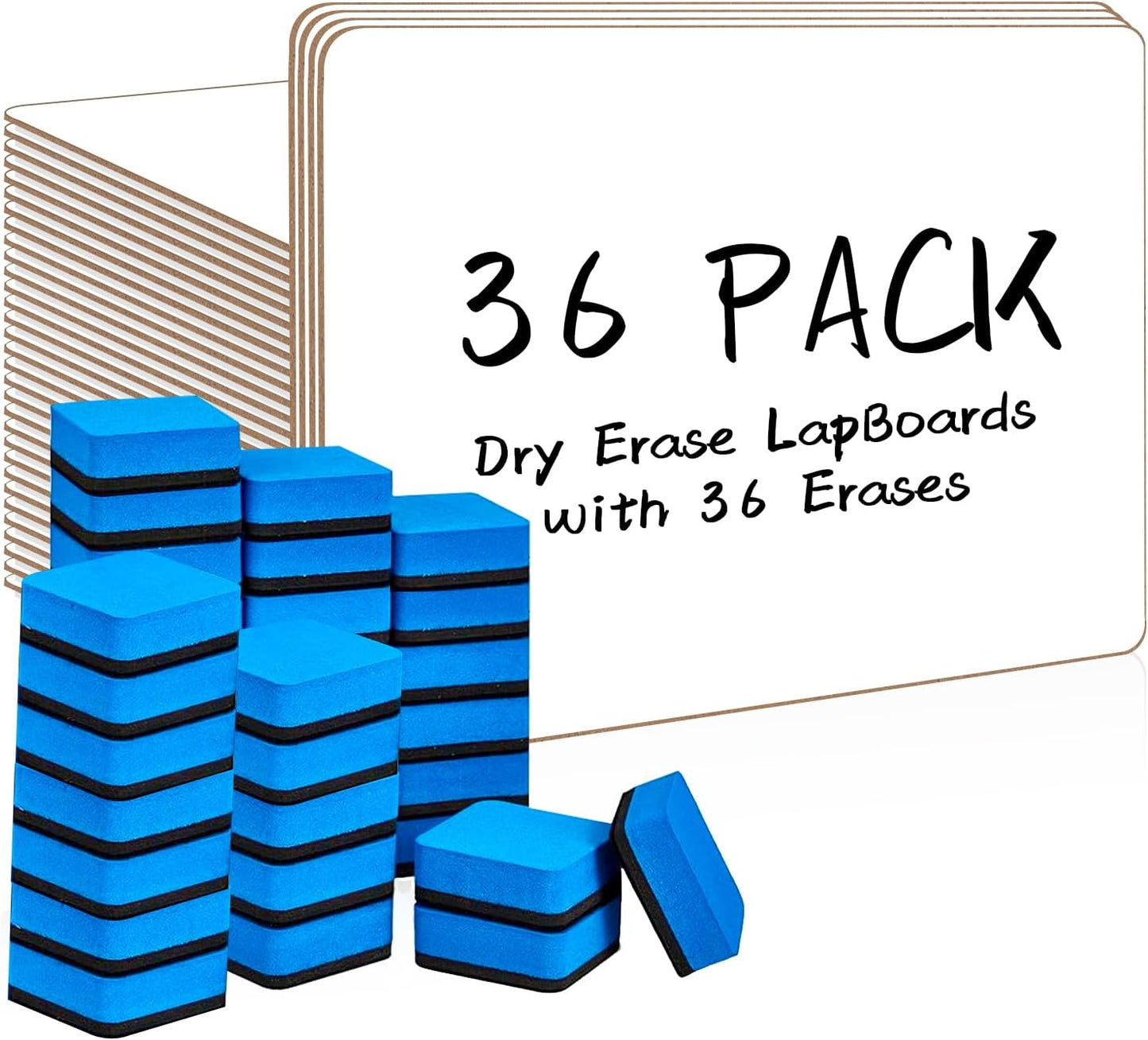 Dry Erase LapBoards 36 Pack Double Sided Whiteboards for Classroom