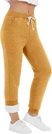 Flygo Women's Winter Warm Fleece Joggers Pants for Comfort