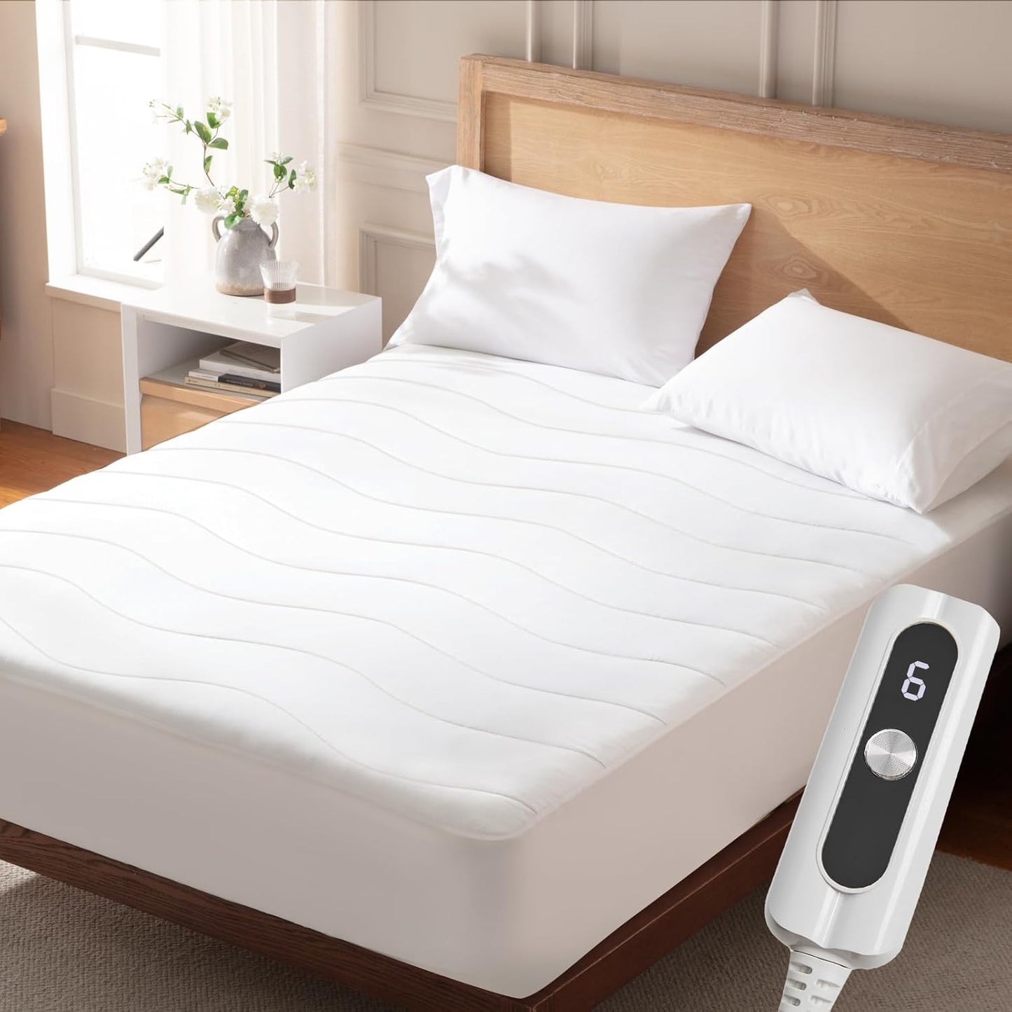 Heated Mattress Pad Twin with 6 Heat Settings for Comfort