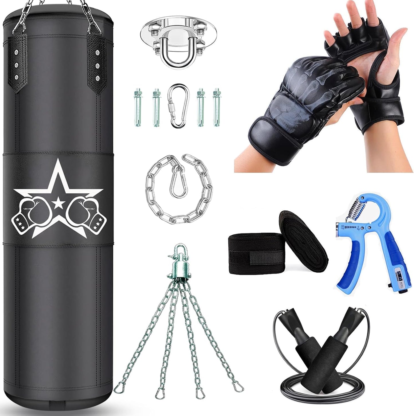 Ultimate Home Gym Boxing set - 4ft Heavy Bag for MMA