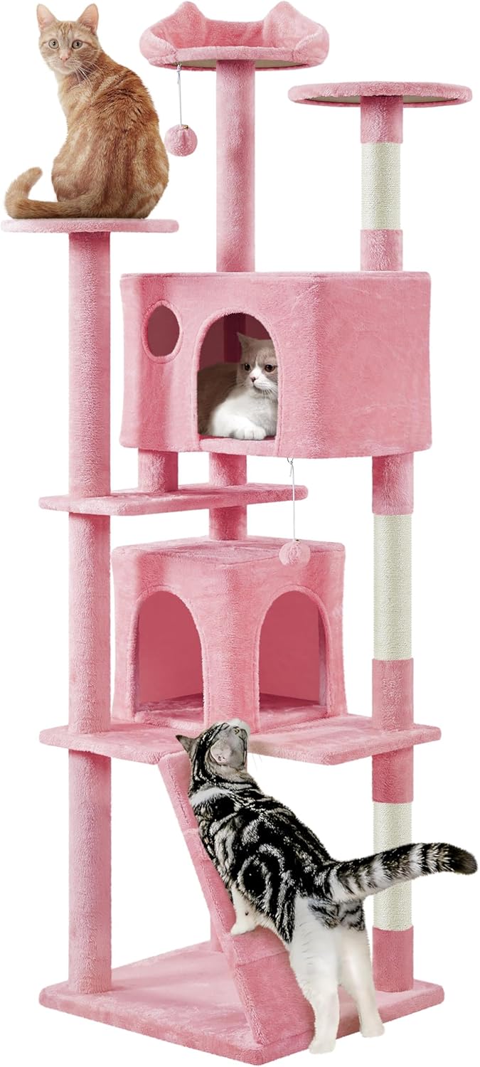 Yaheetech XL Cat Tree 80in Multi-Level Tower for Cats