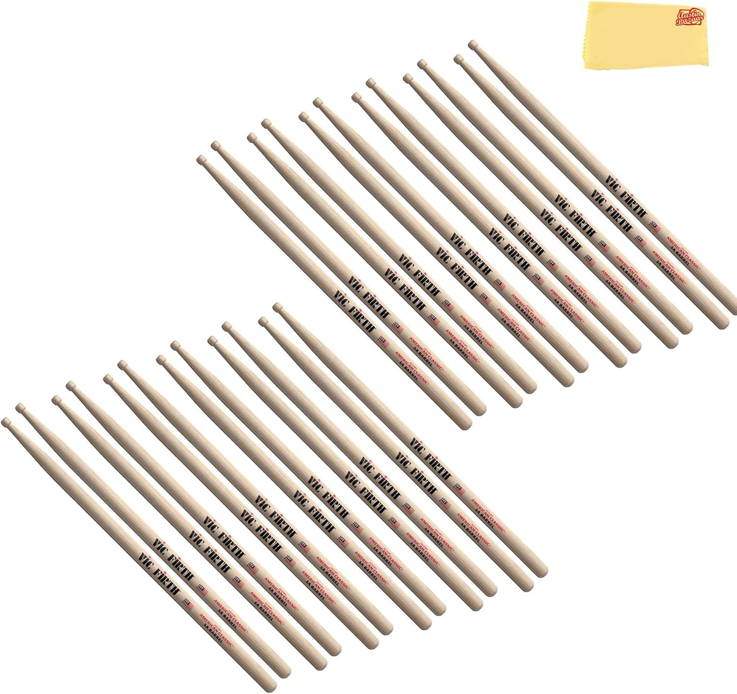 Vic Firth American Classic 5A Barrel Tip Drumsticks 12-Pack