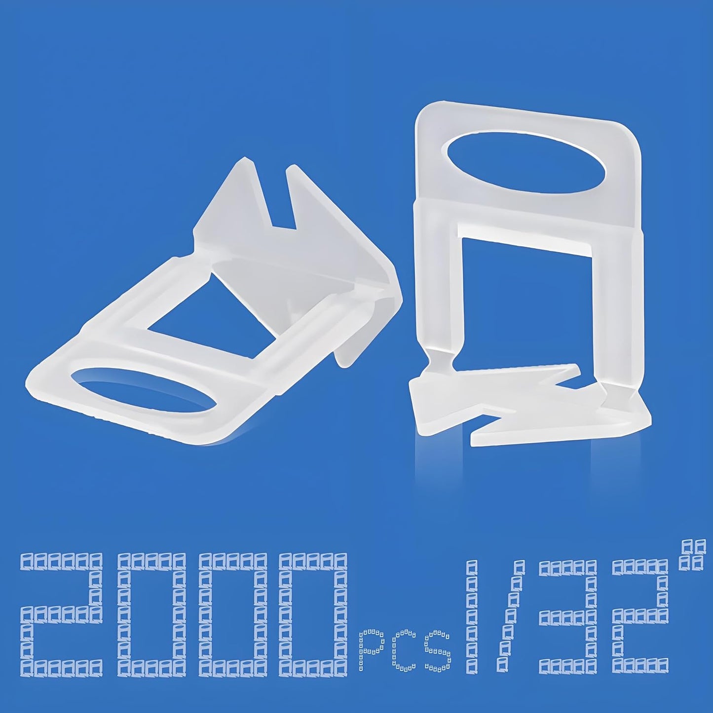 Tile Leveling System Clips 1/32in 2000pcs for Perfect Installation
