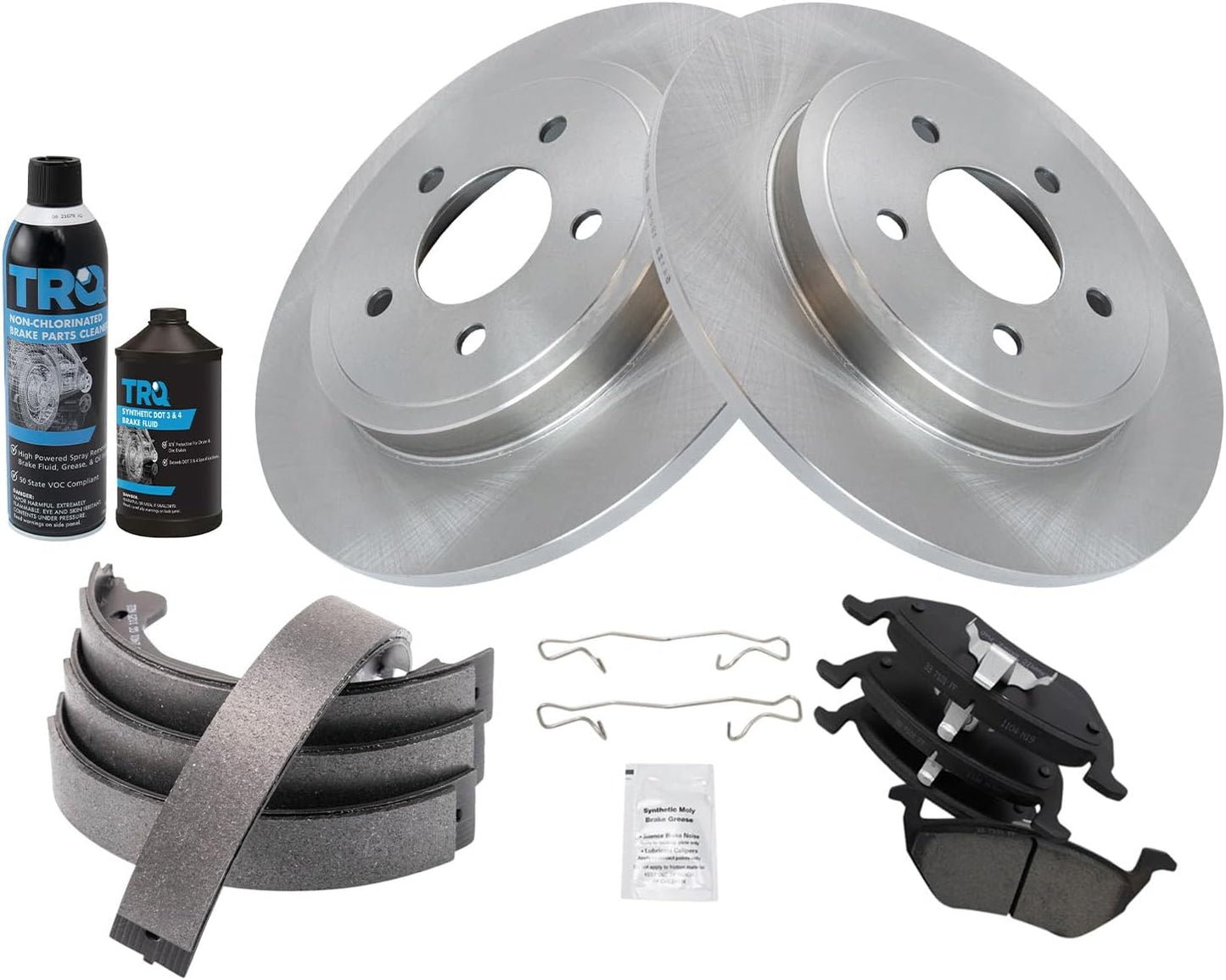 TRQ Rear Brake Pad & Rotor Kit for 2005-2008 Ford Escape