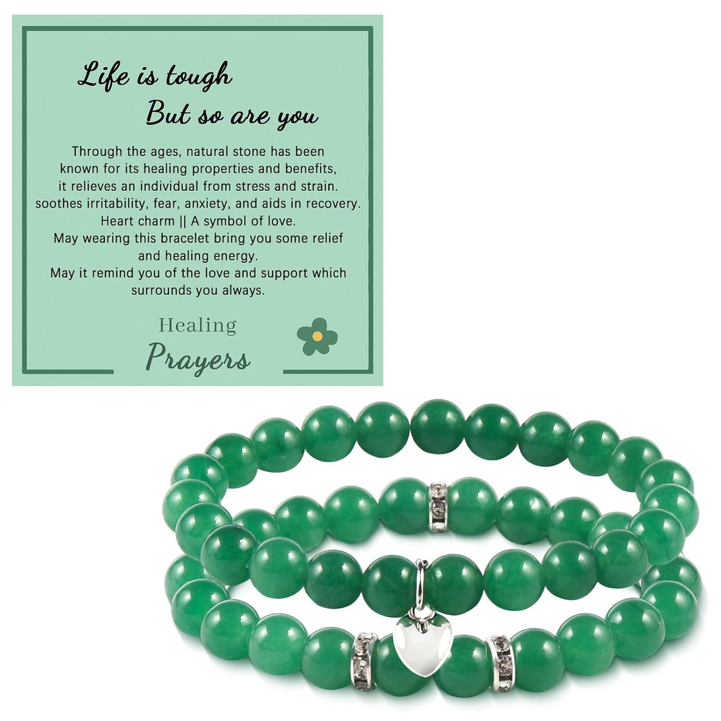 Anxiety Relief Jade Bracelet for Women | Personalized Inspirational Gift