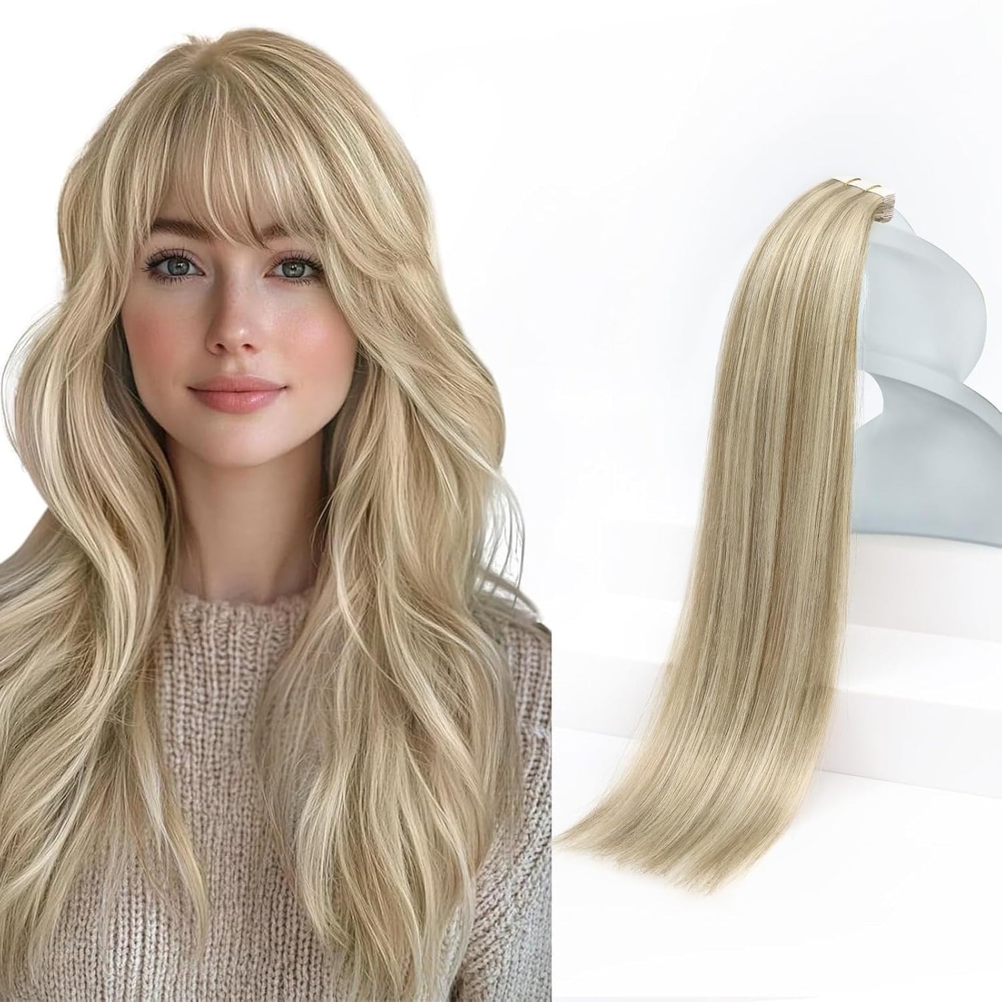 Sunny Hair Tape in Hair Extensions for Women - 20 inch Golden Blonde