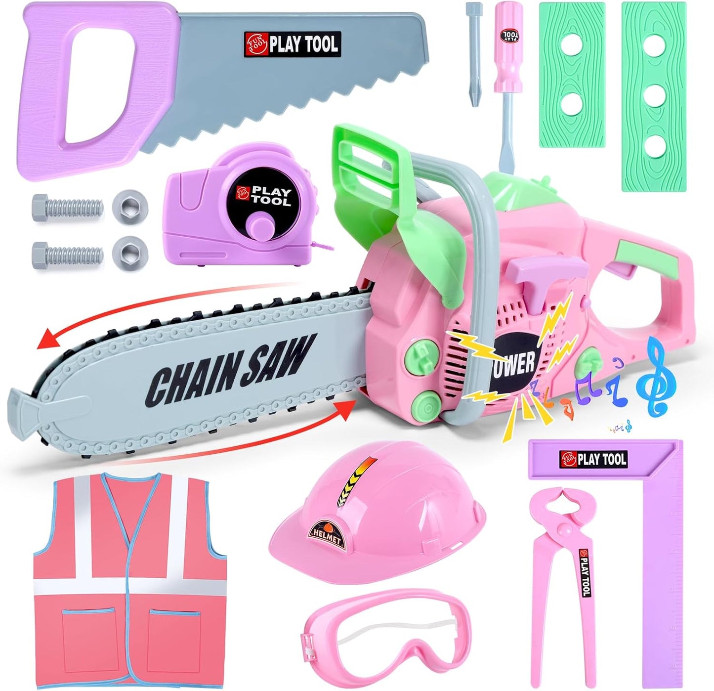 Skirtoy Toy Chainsaw for Kids - Fun Outdoor Play Tool Set