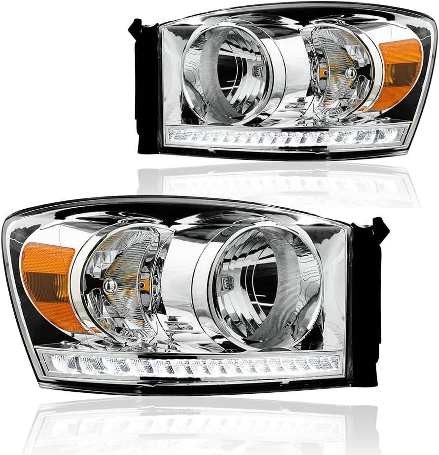 LED DRL Headlight Assembly for 2006-2009 Dodge Ram Models