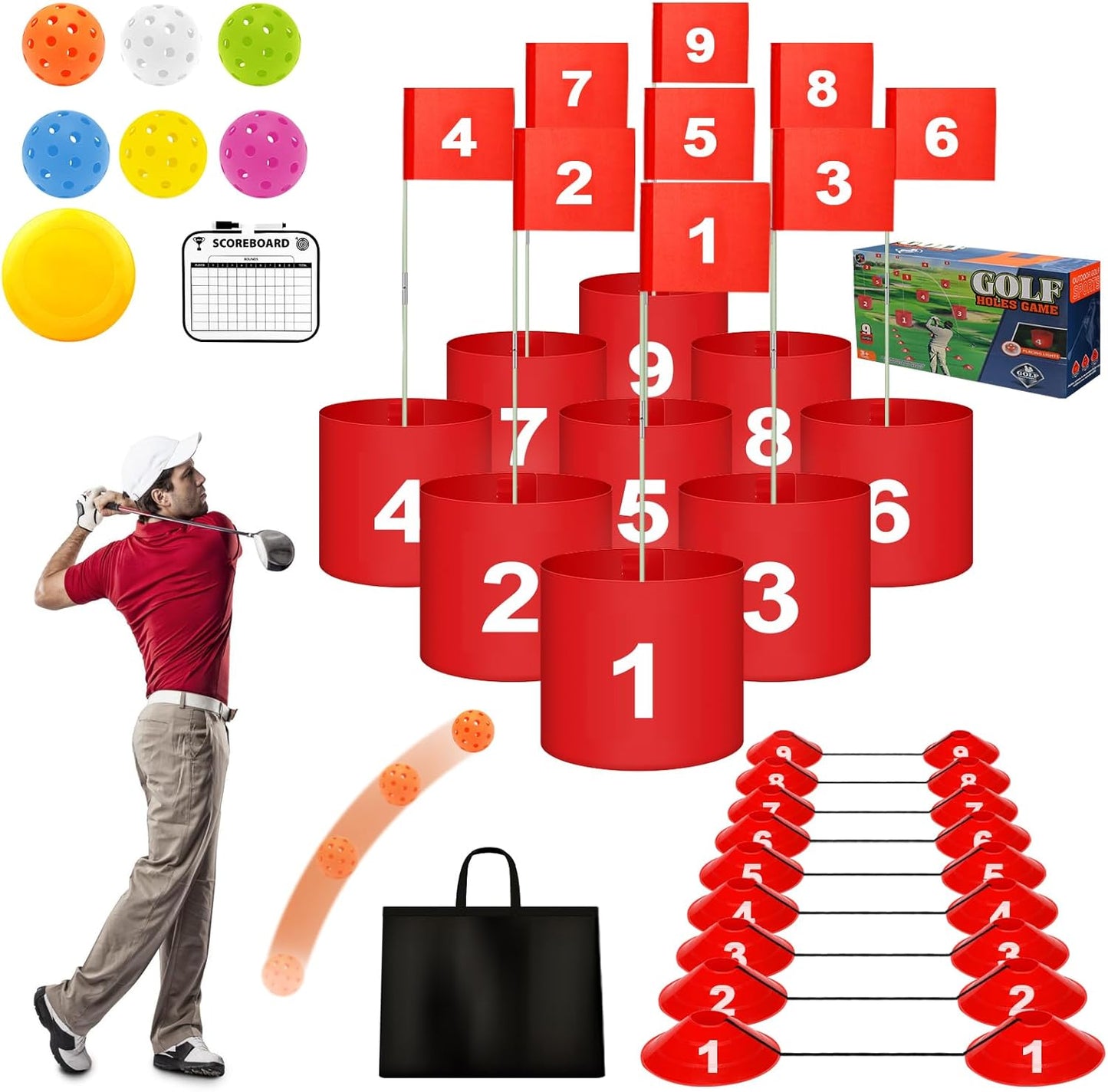 Portable 9-Hole Golf Game Set - Fun for All!